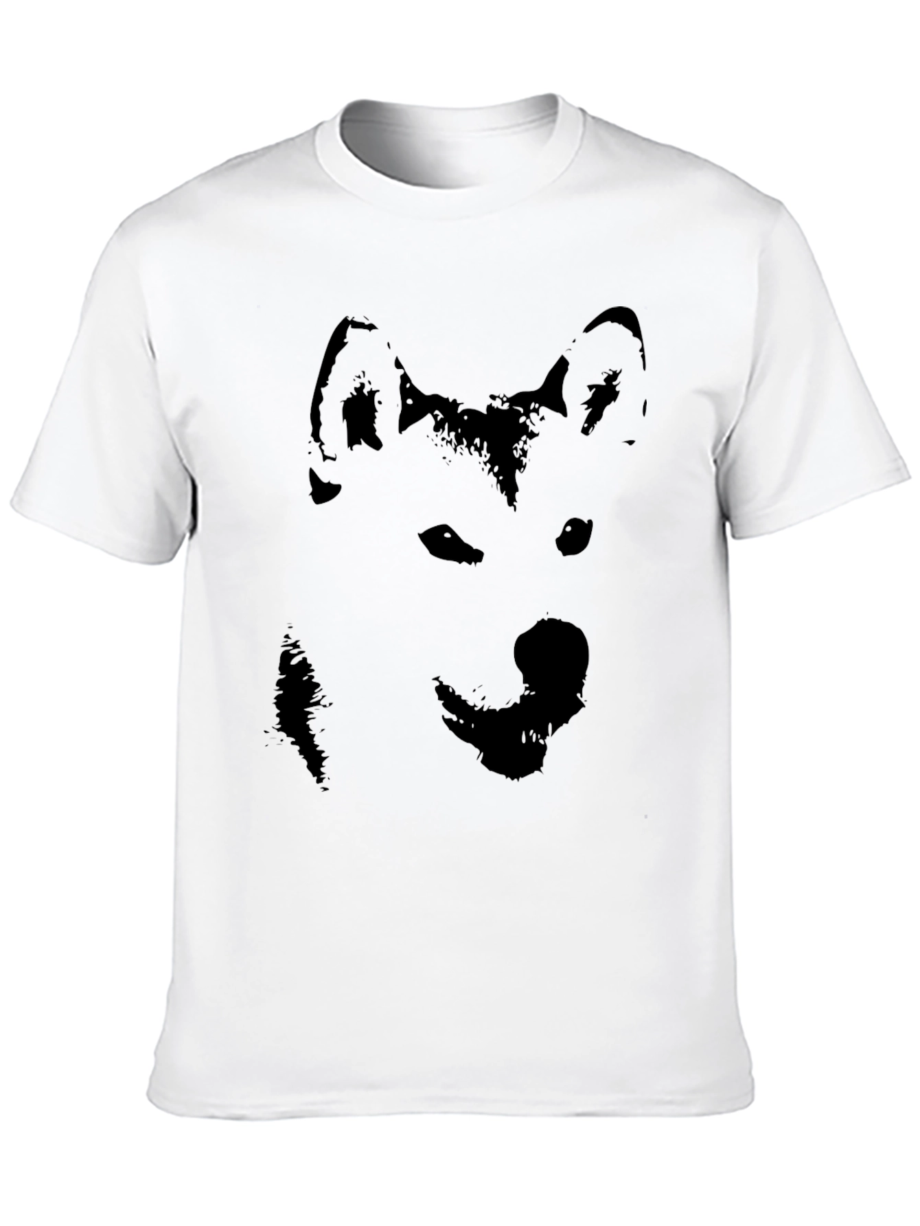Black Husky Silhouette Graphic T-Shirt