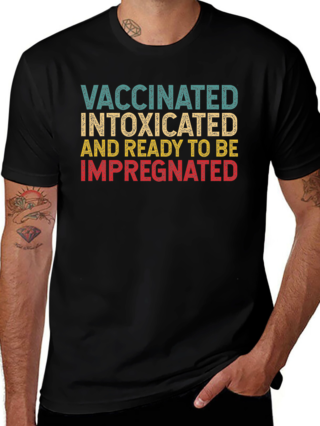 Vaccinated Intoxicated T-Shirt Funny Slogan Tee