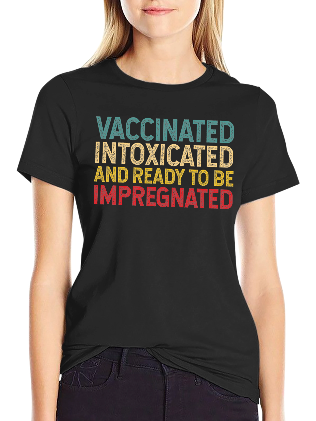 Vaccinated Intoxicated T-Shirt Funny Slogan Tee