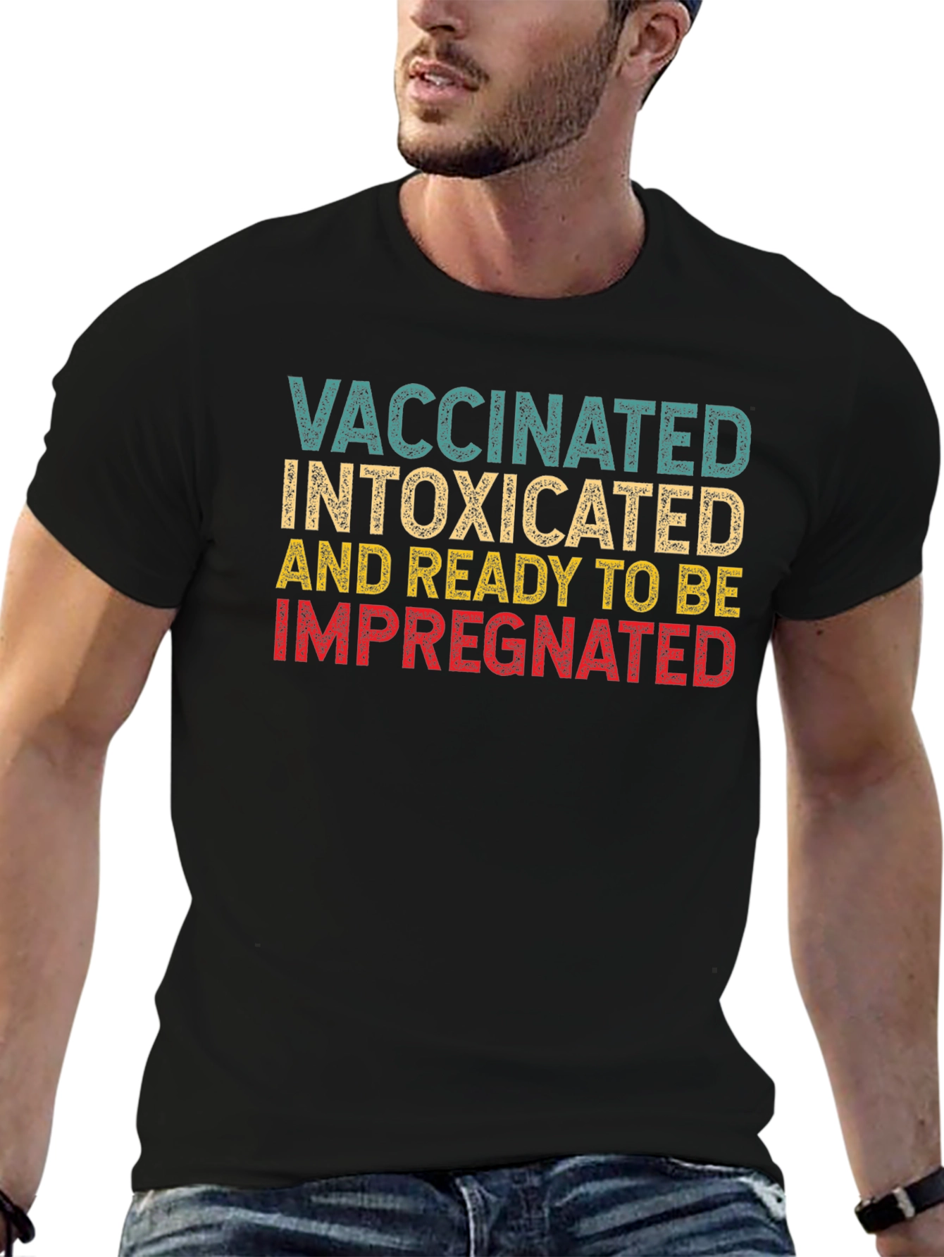 Vaccinated Intoxicated T-Shirt Funny Slogan Tee