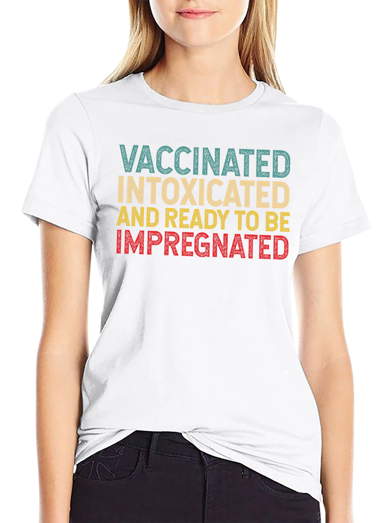 Vaccinated Intoxicated T-Shirt Funny Slogan Tee