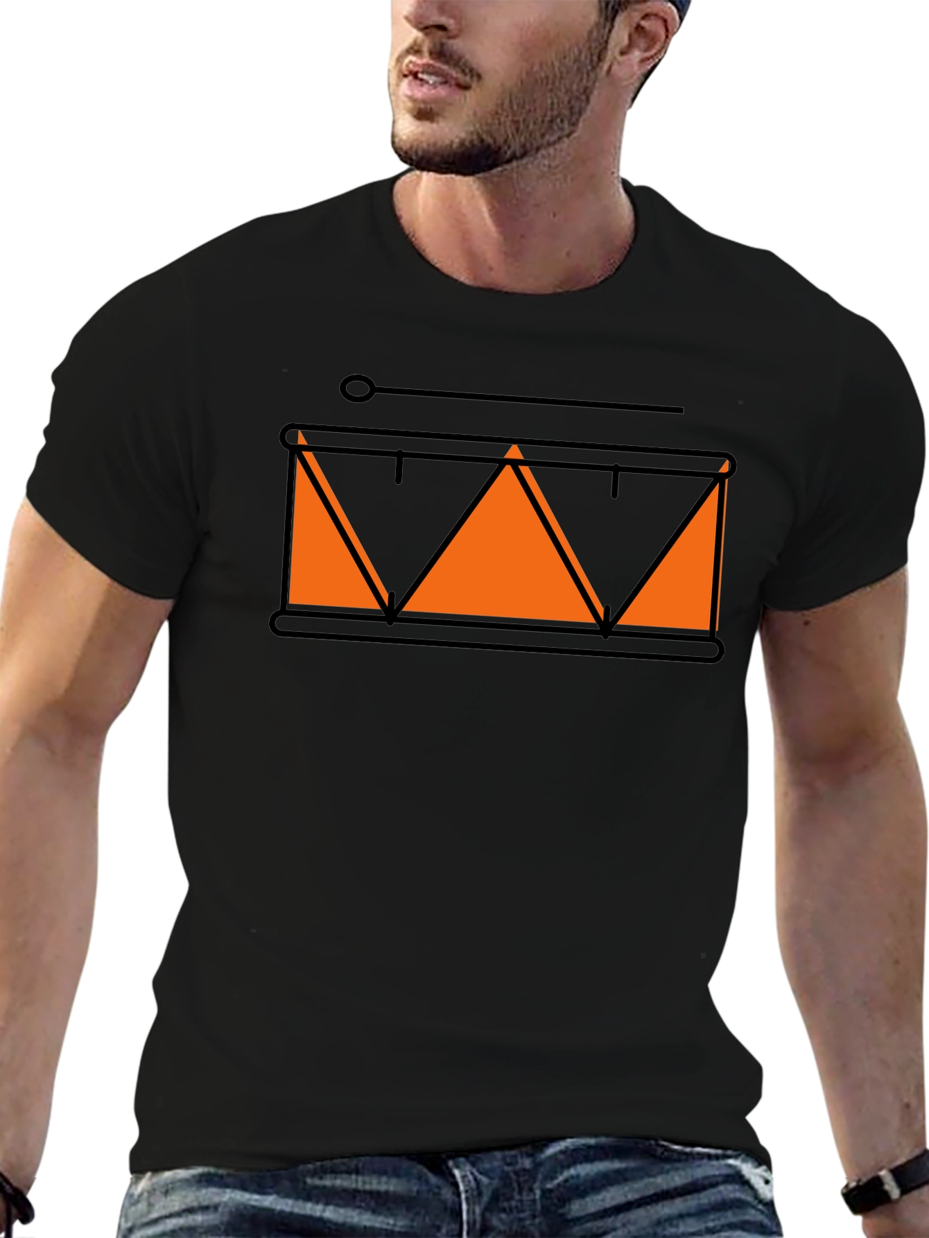 Drum Graphic Tee - Stylish Musician Shirt
