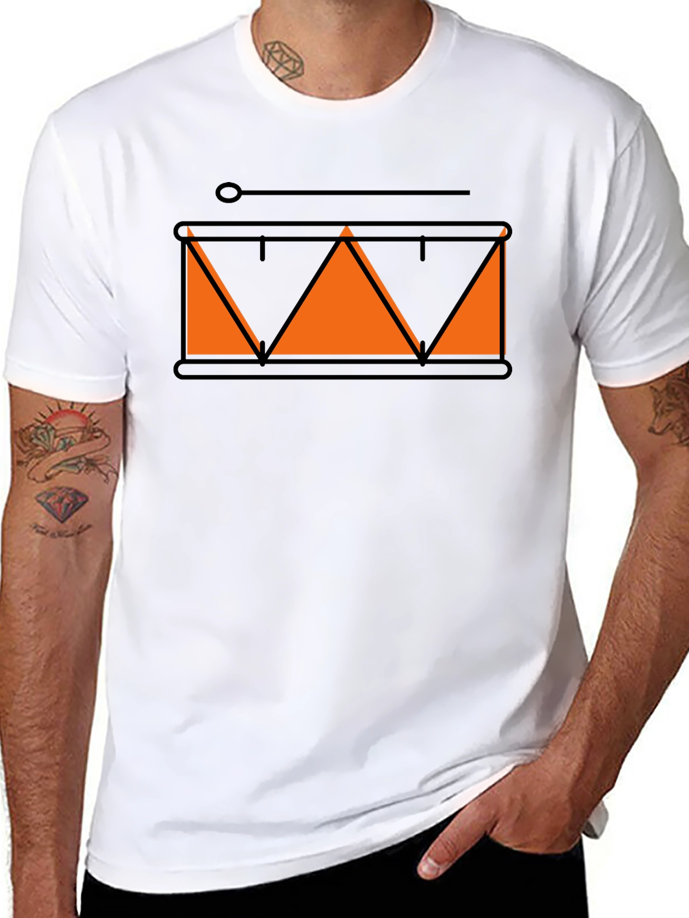 Drum Graphic Tee - Stylish Musician Shirt