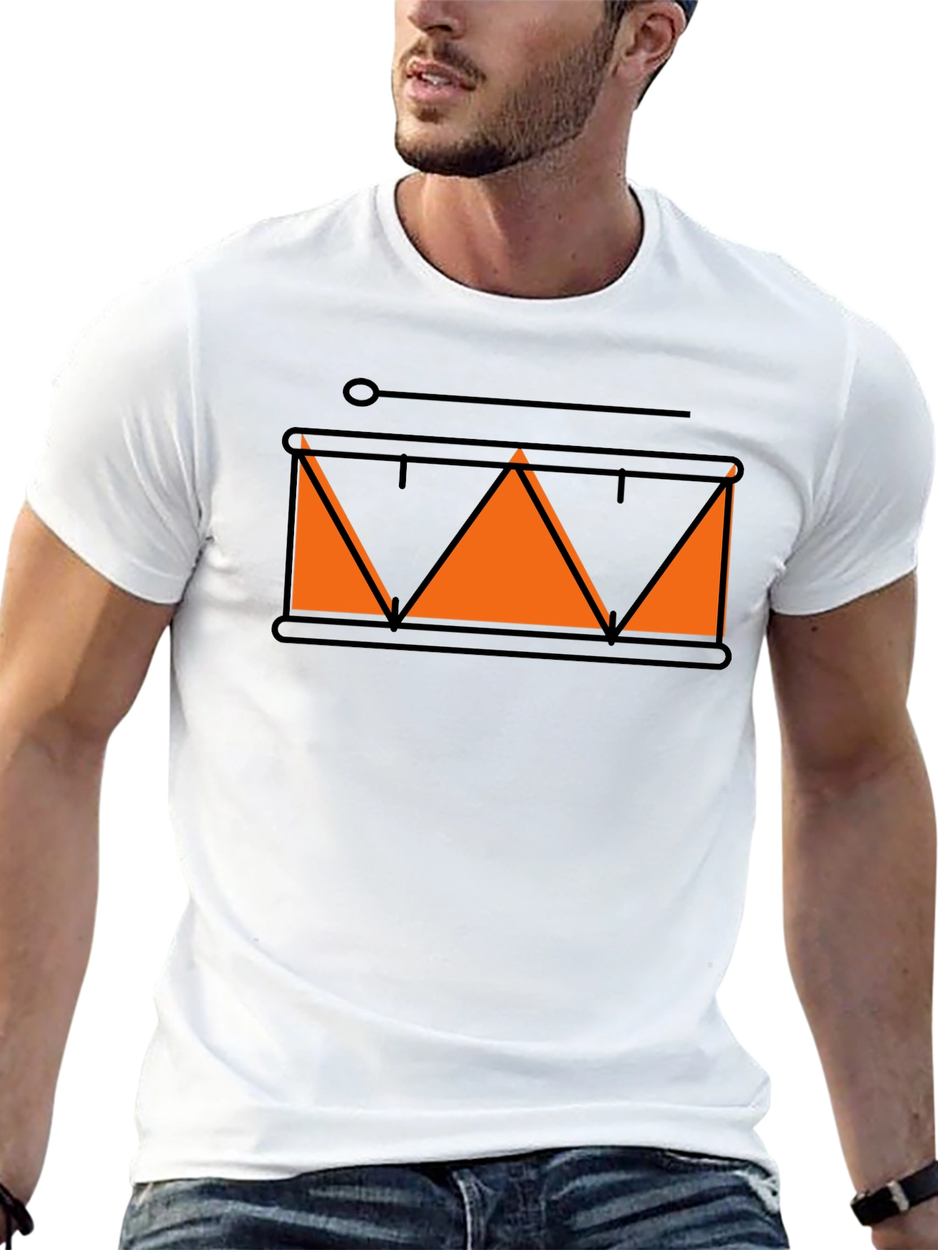 Drum Graphic Tee - Stylish Musician Shirt