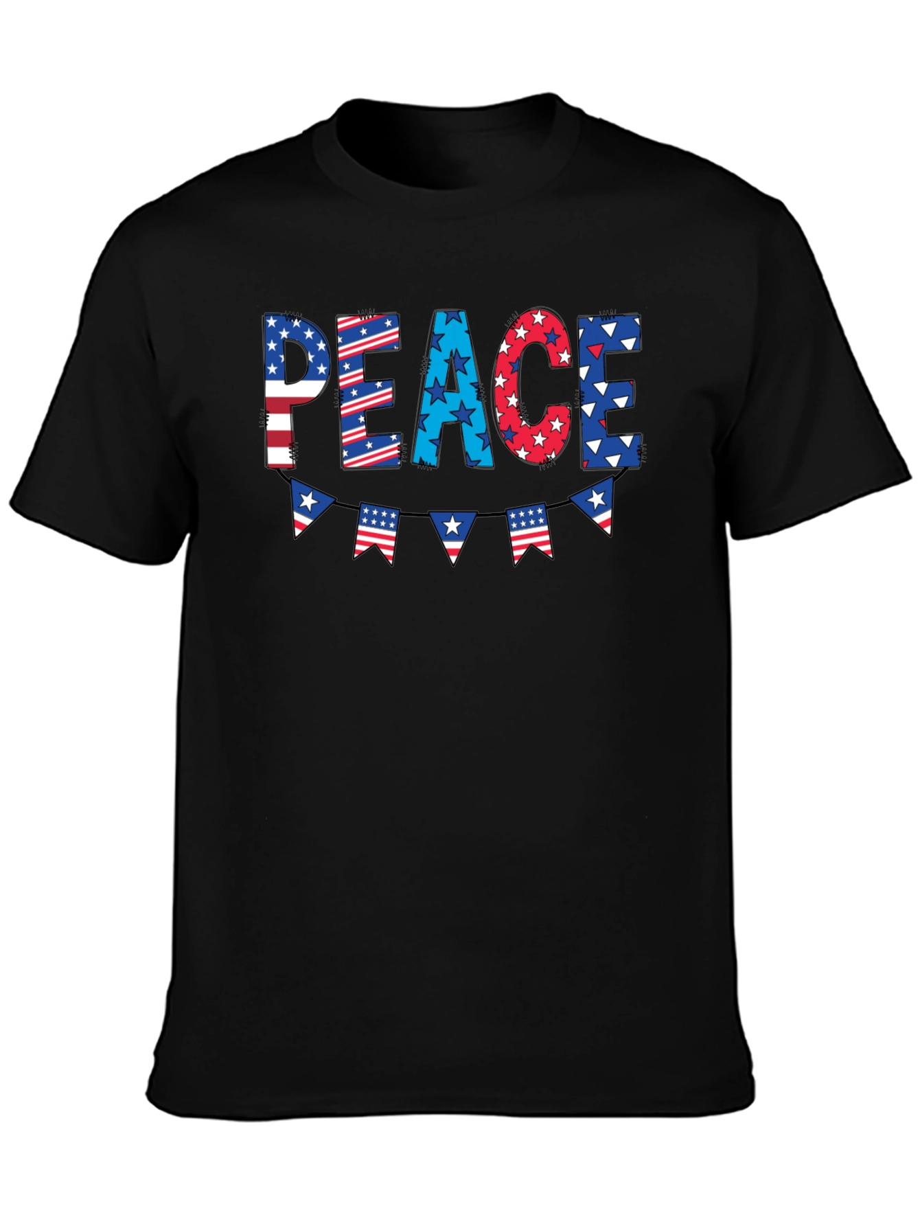 Patriotic Peace Graphic Tee - 4th of July T-Shirt
