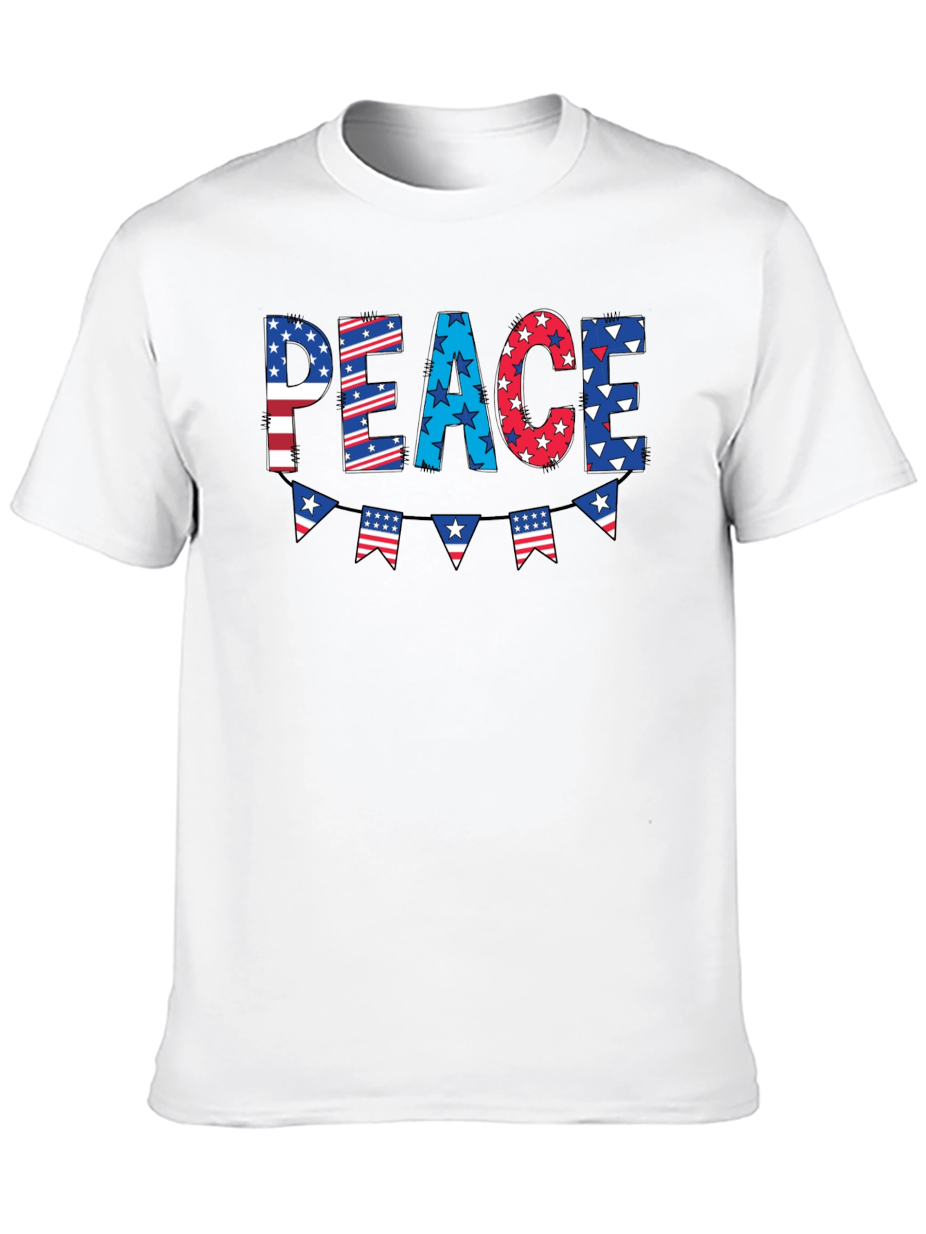 Patriotic Peace Graphic Tee - 4th of July T-Shirt