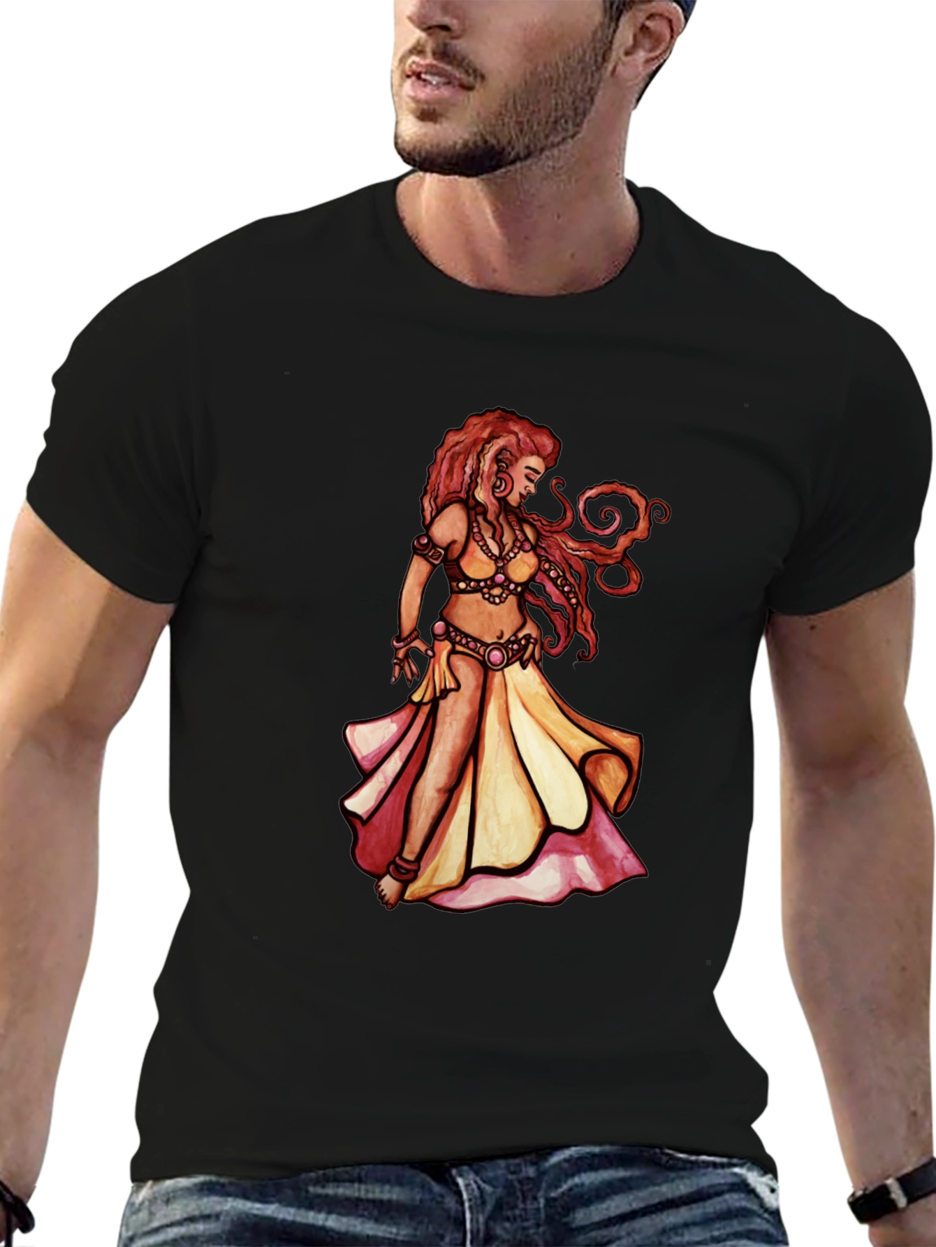 Belly Dance Art T-Shirt - Unique Graphic Tee