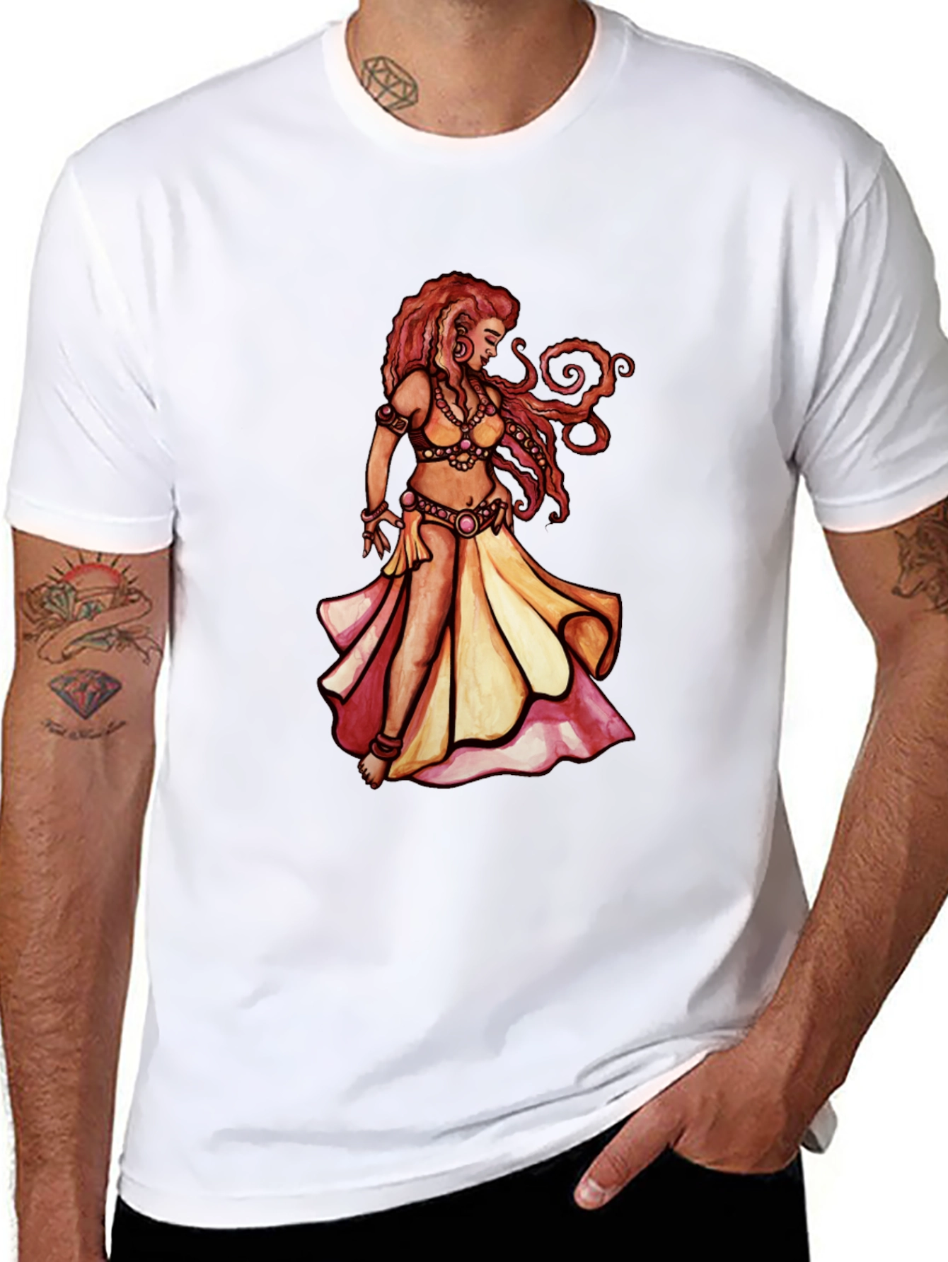 Belly Dance Art T-Shirt - Unique Graphic Tee