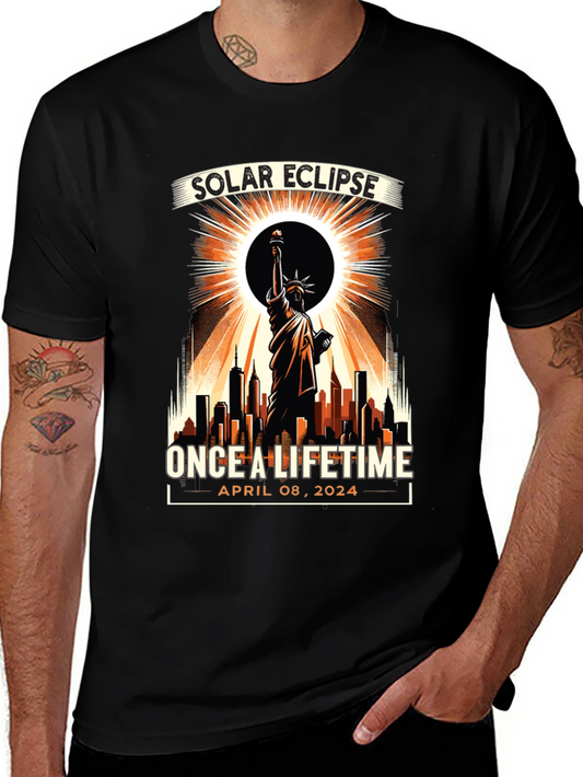 Solar Eclipse April 2024 Statue of Liberty T-Shirt