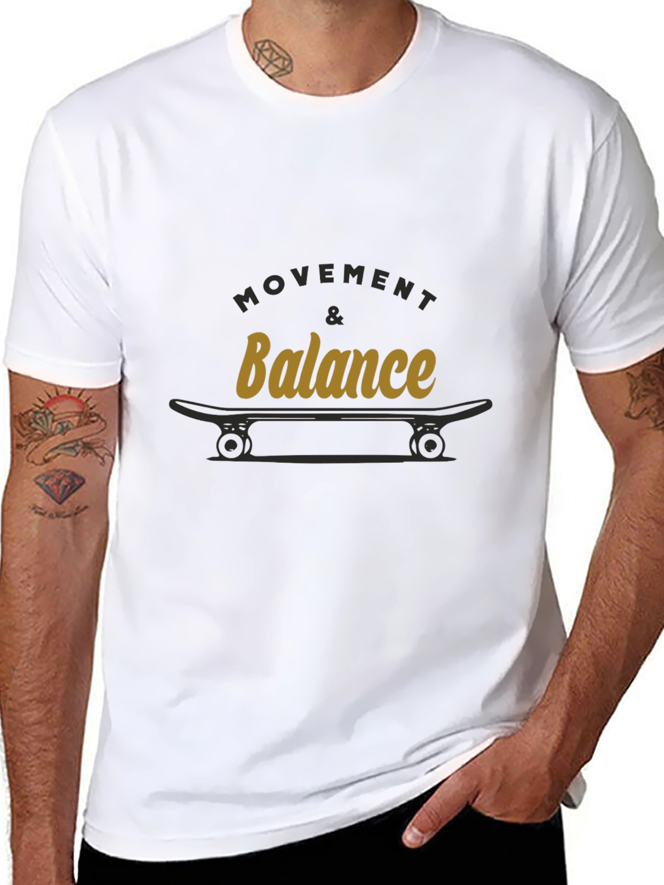 Movement & Balance Skateboard Graphic Tee - Black