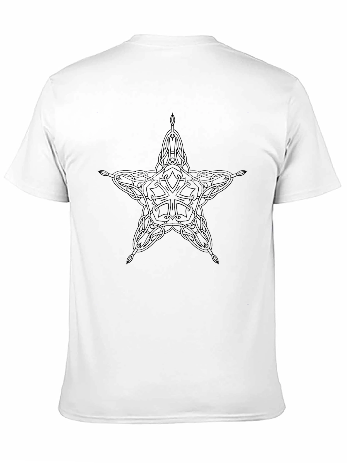 Celtic Star Graphic Tee - Black Cotton