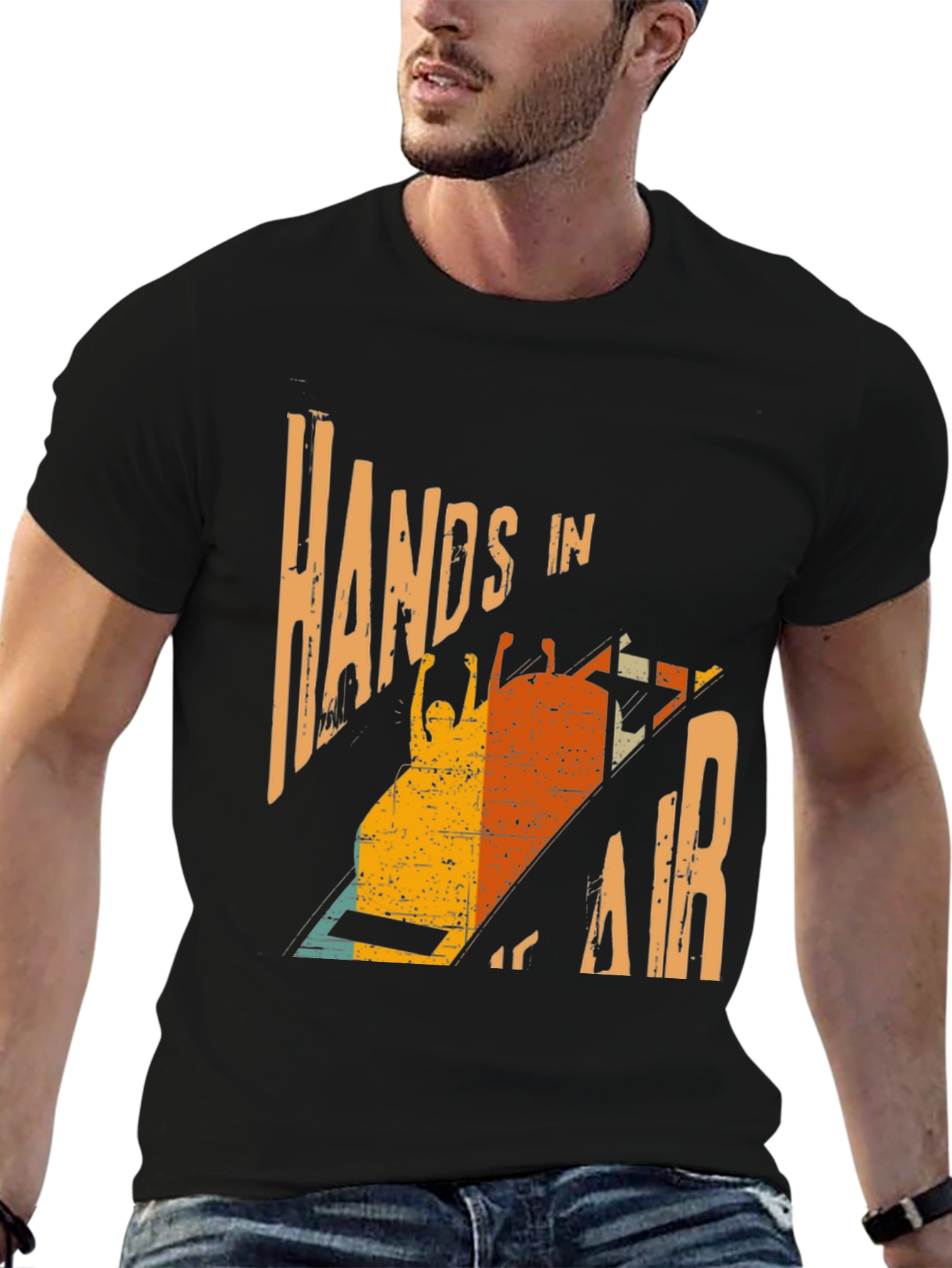 Hands in Air Retro Graphic Tee