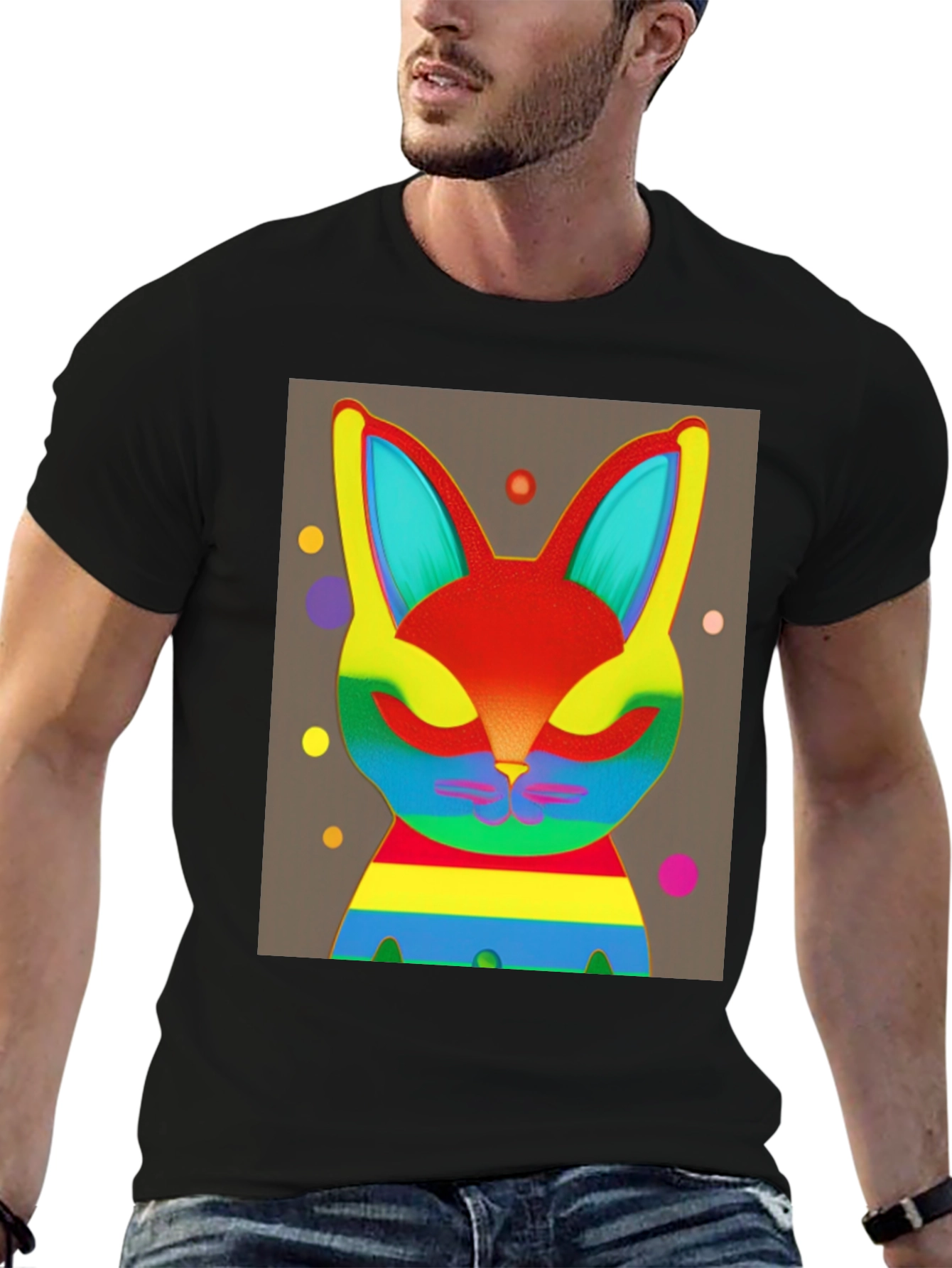 Rainbow Rabbit Graphic Tee - Unisex