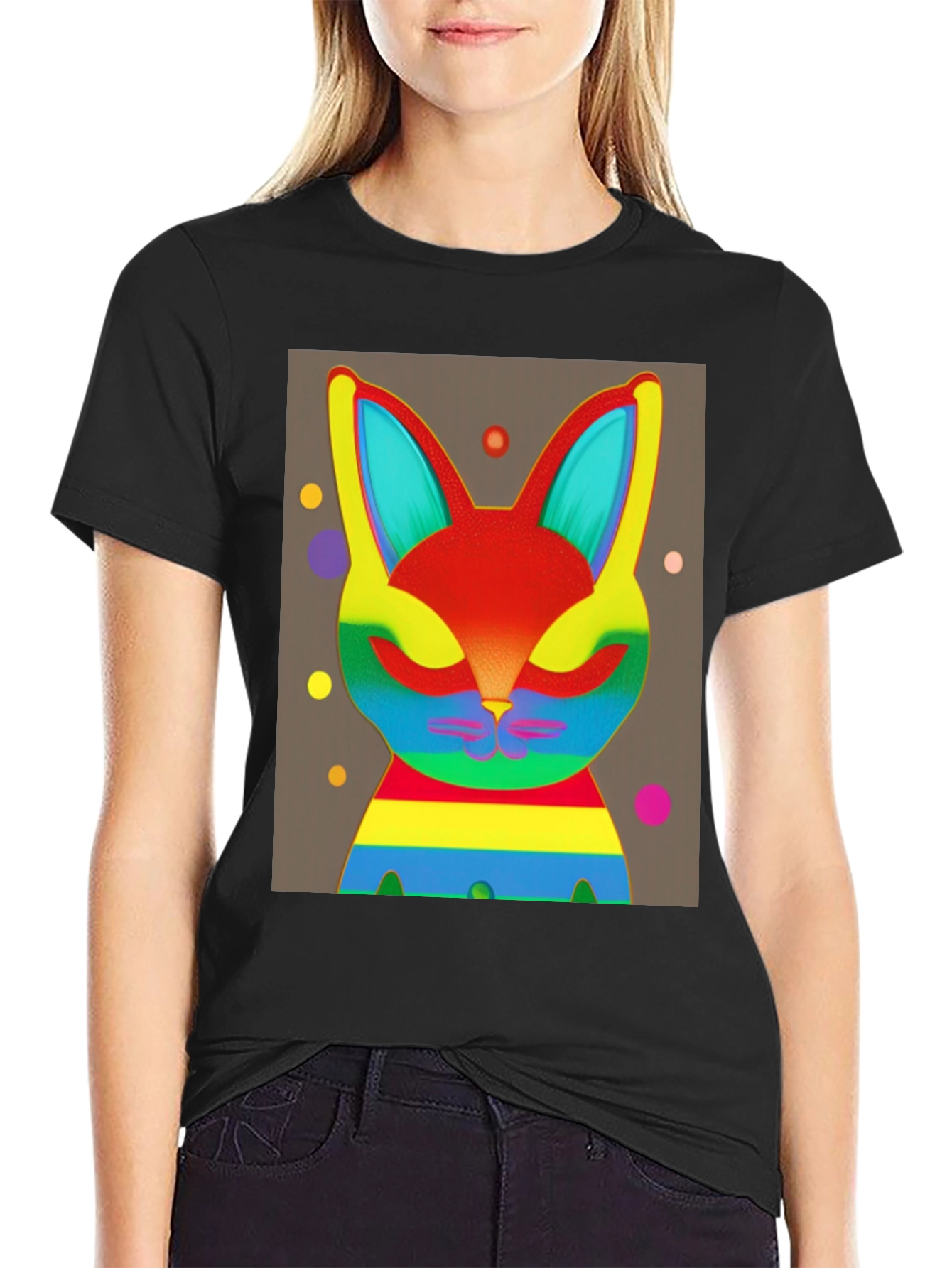 Rainbow Rabbit Graphic Tee - Unisex
