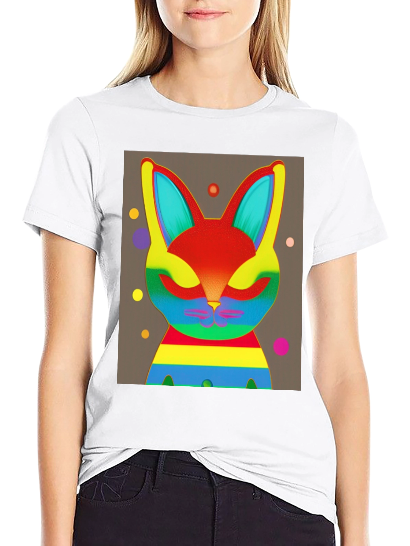 Rainbow Rabbit Graphic Tee - Unisex