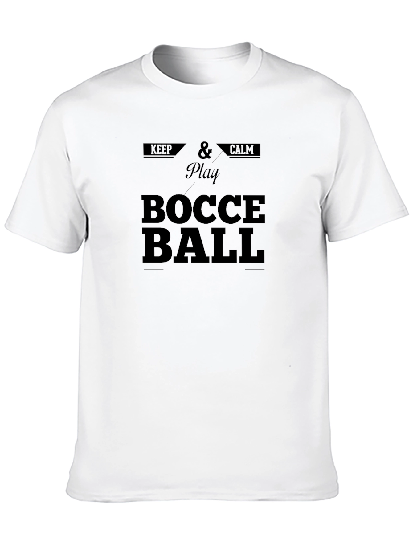 Keep Calm & Play Bocce Ball Black T-Shirt