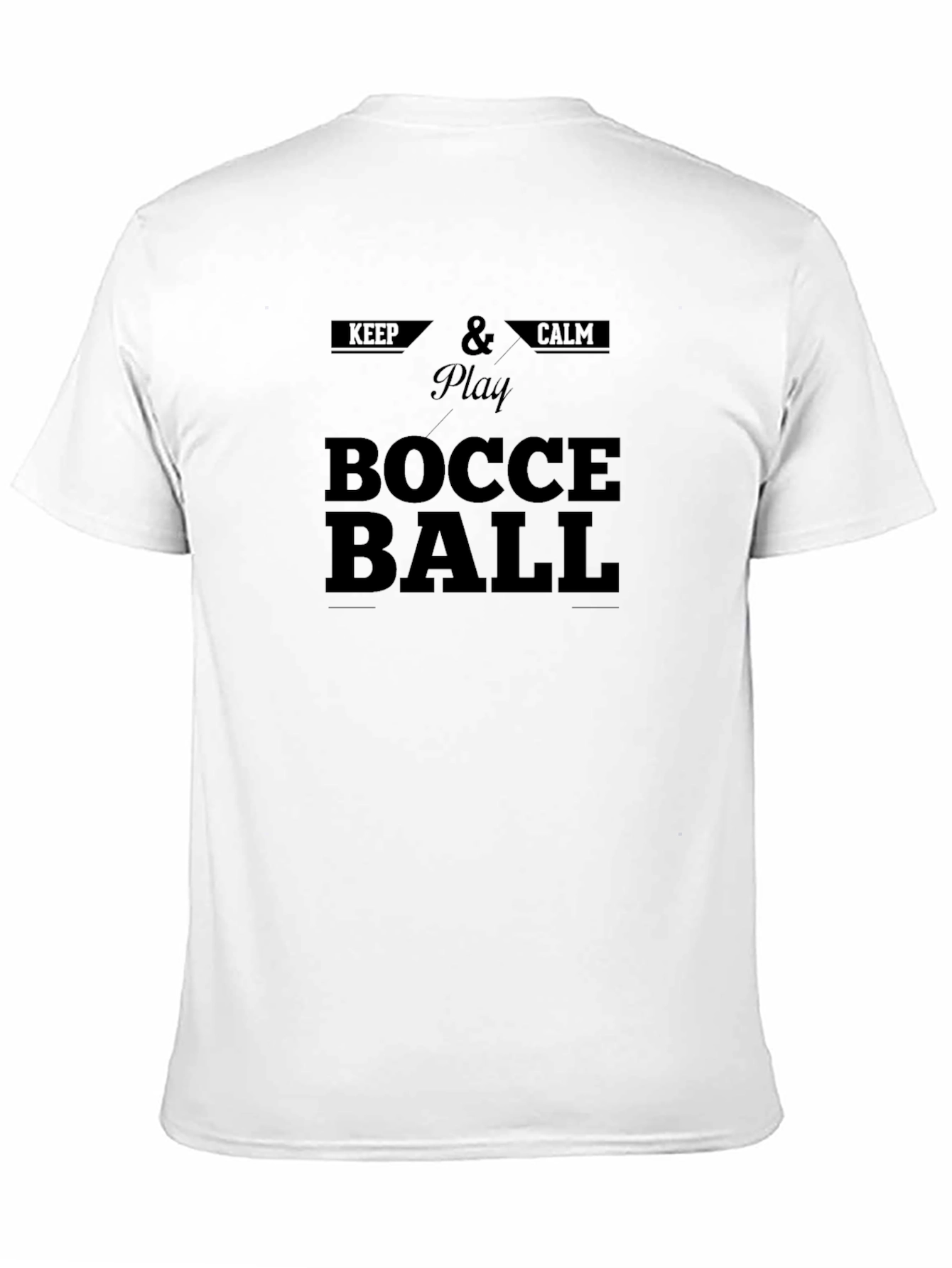 Keep Calm & Play Bocce Ball Black T-Shirt