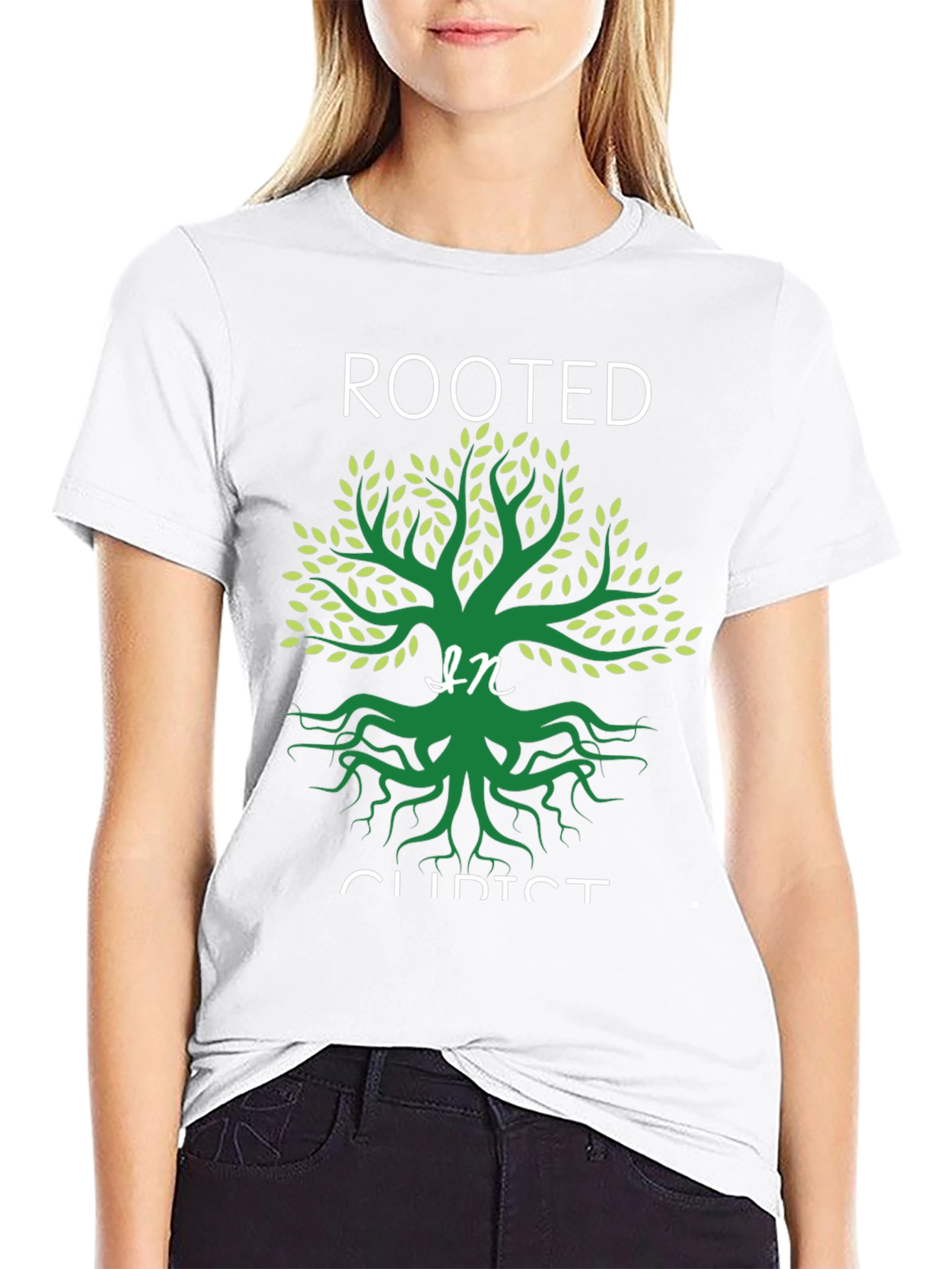 Rooted in Christ Graphic Tee - Christian T-Shirt