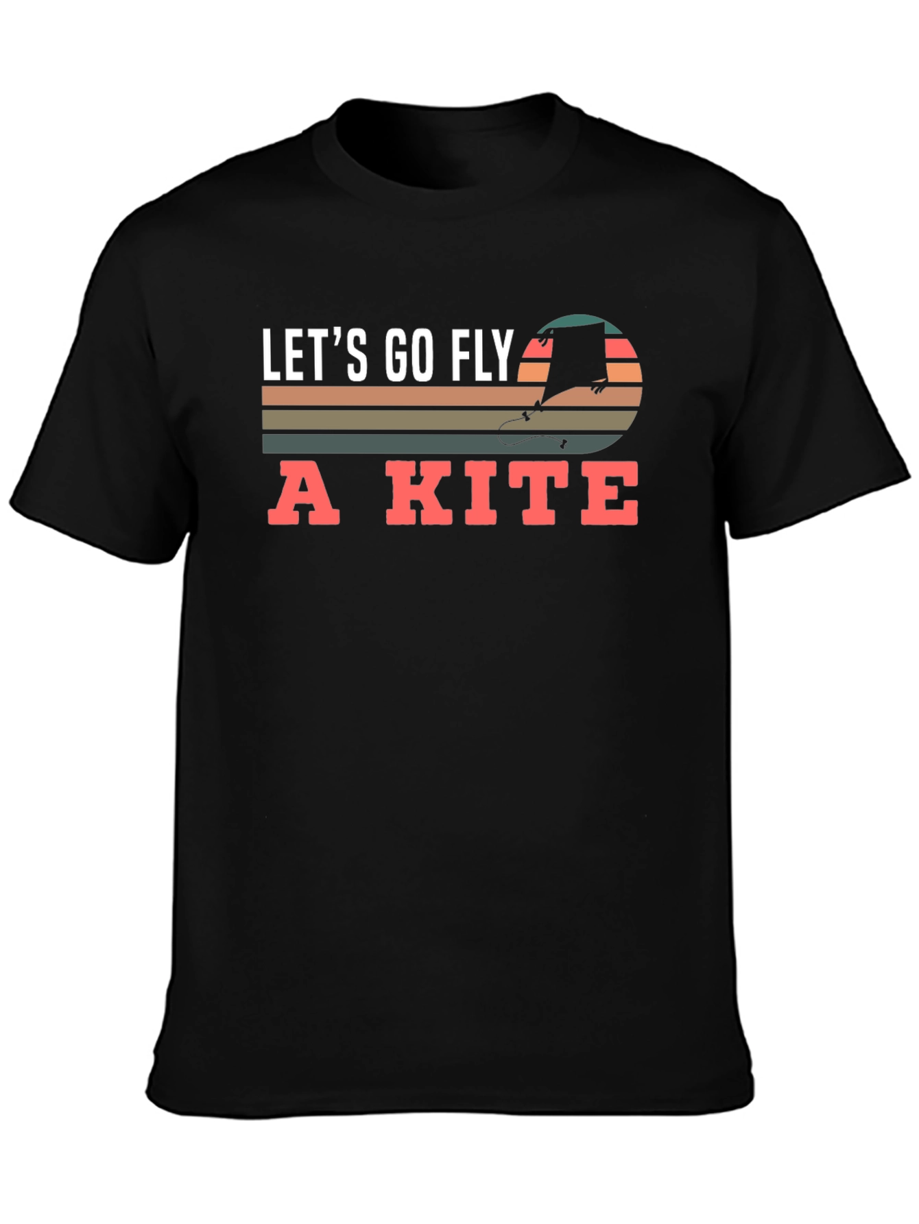 Lets Go Fly A Kite Black Tee