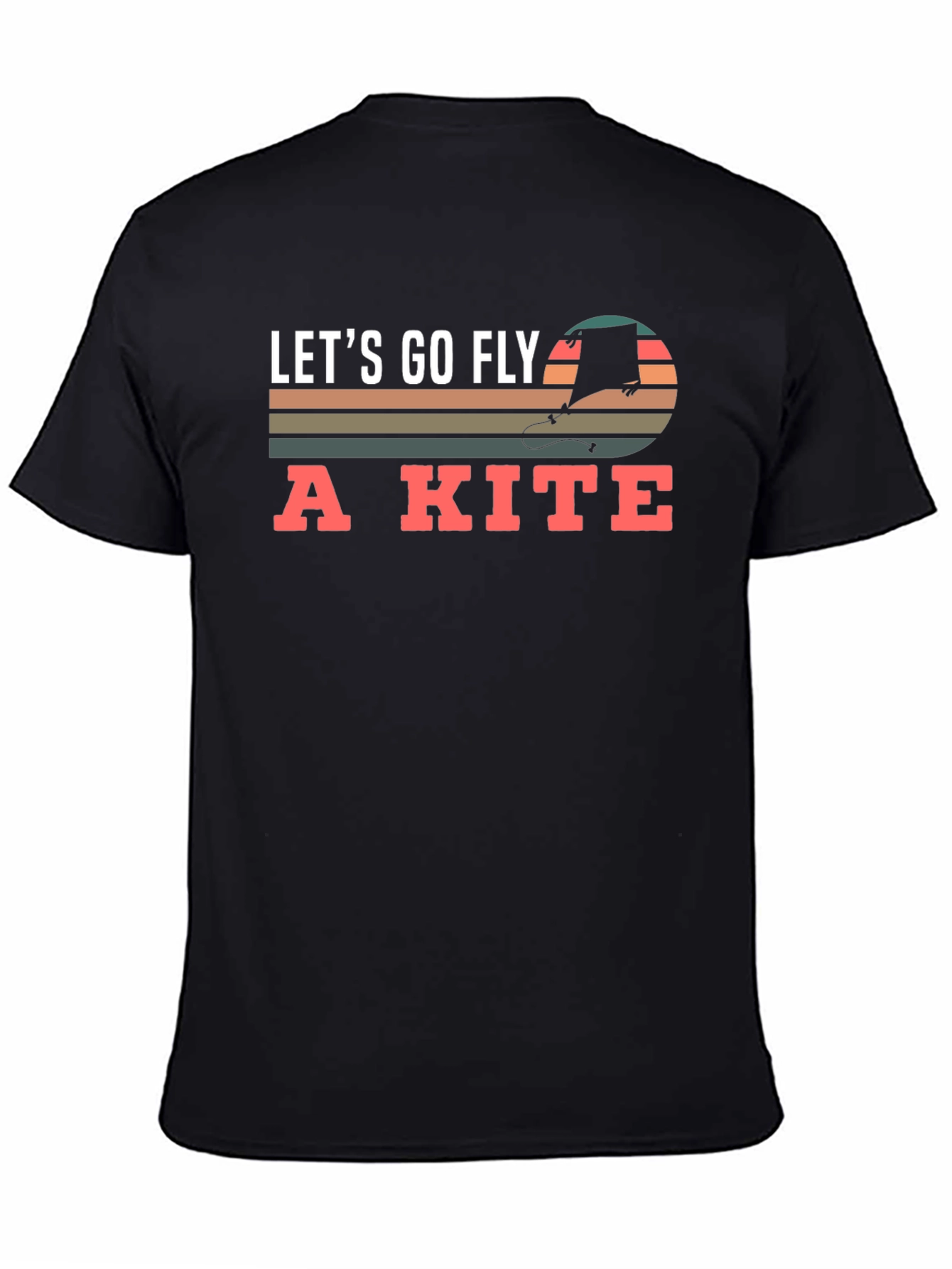 Lets Go Fly A Kite Black Tee