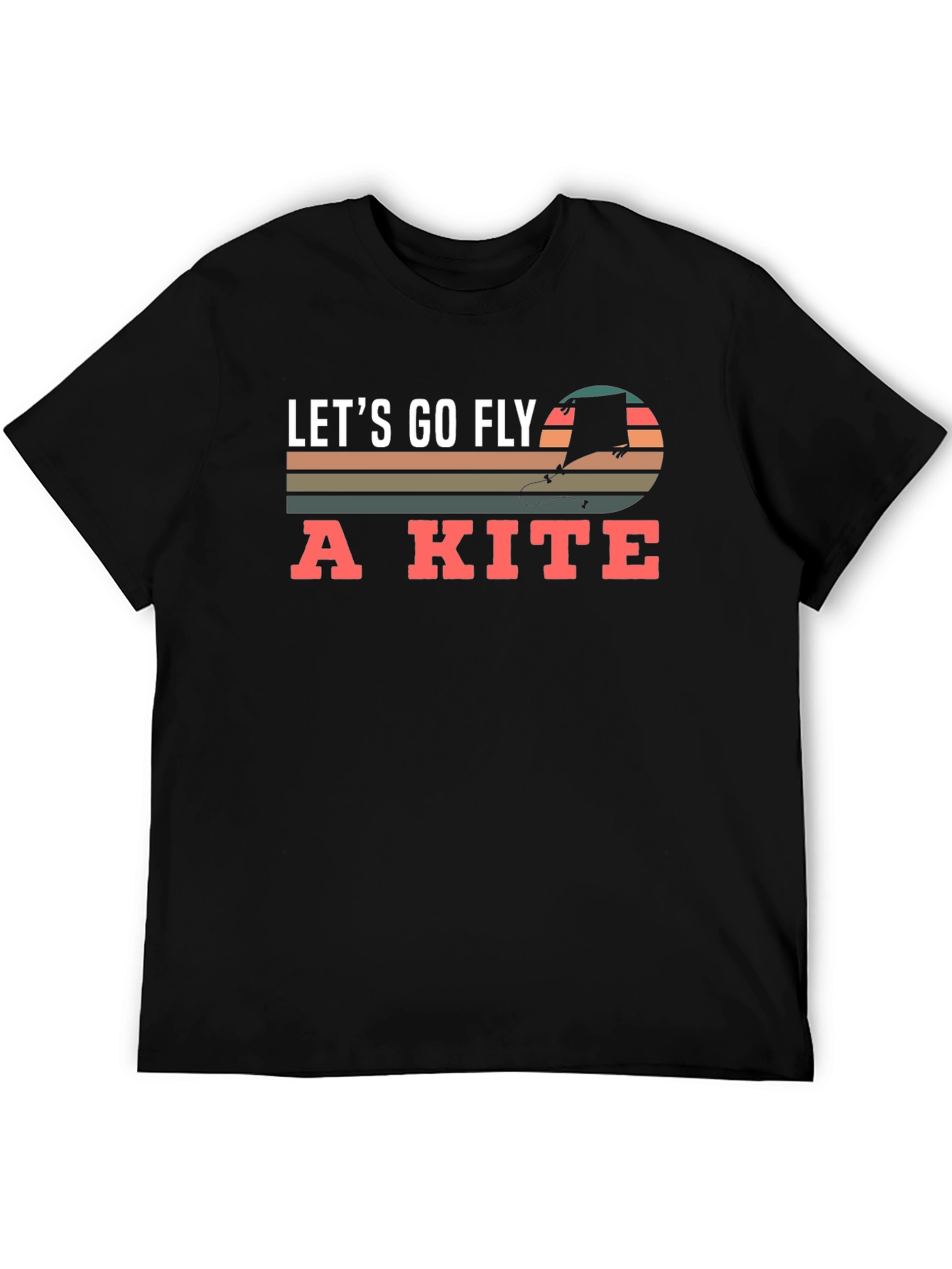Lets Go Fly A Kite Black Tee