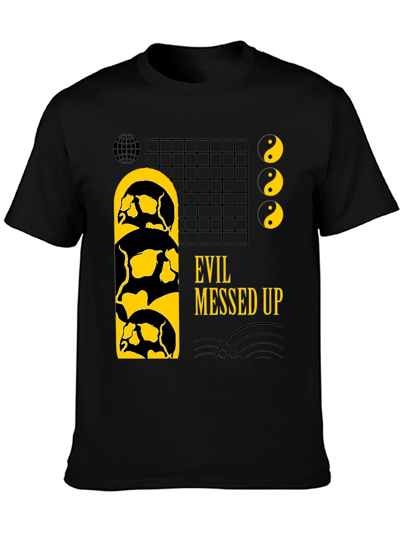 Evil Messed Up Black Graphic Tee