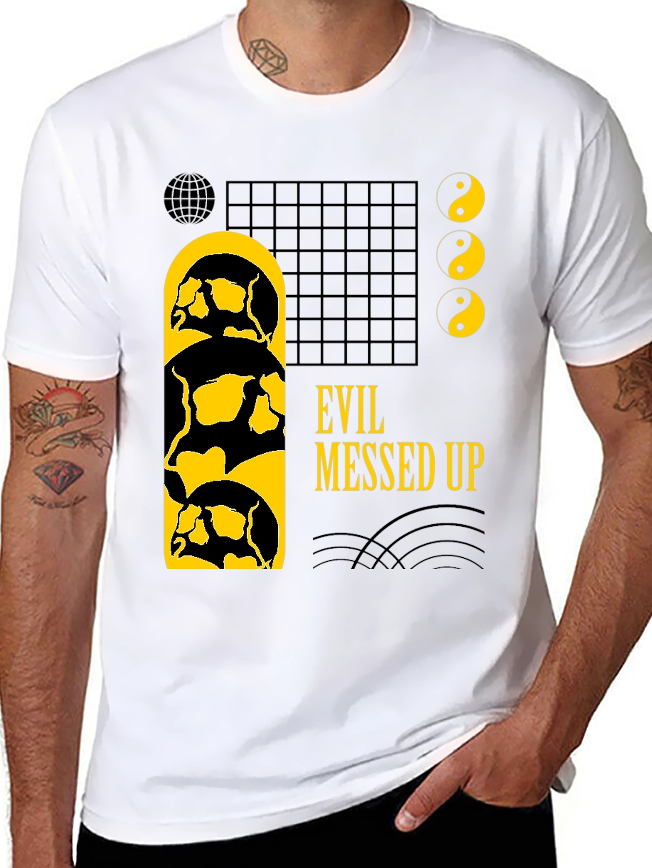 Evil Messed Up Black Graphic Tee