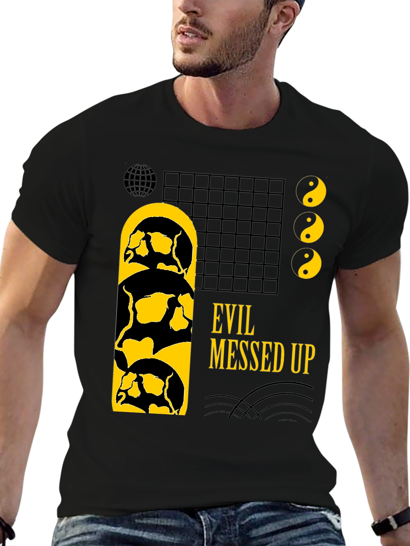 Evil Messed Up Black Graphic Tee