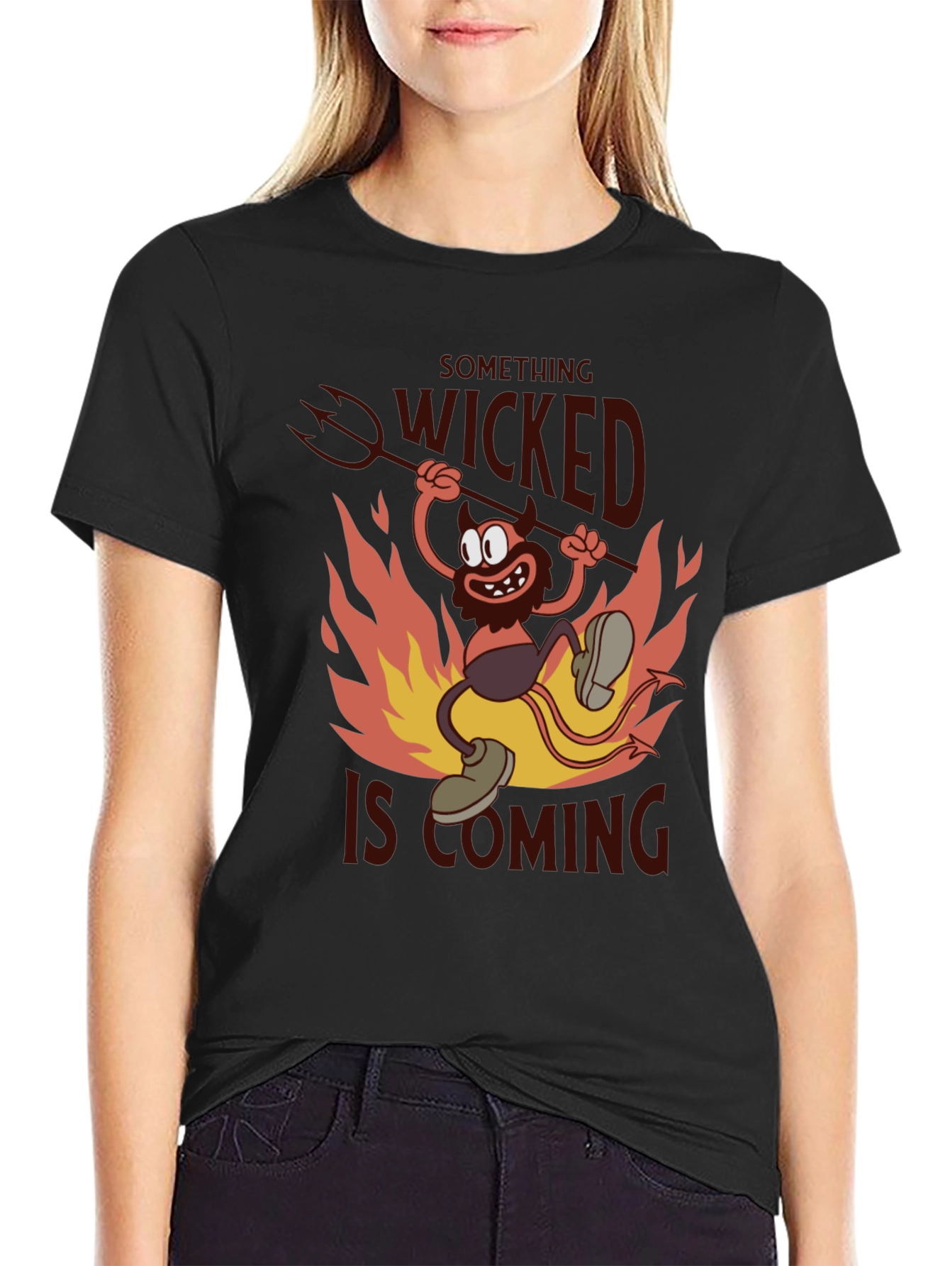 Something Wicked T-Shirt - Devil Cartoon Graphic Tee