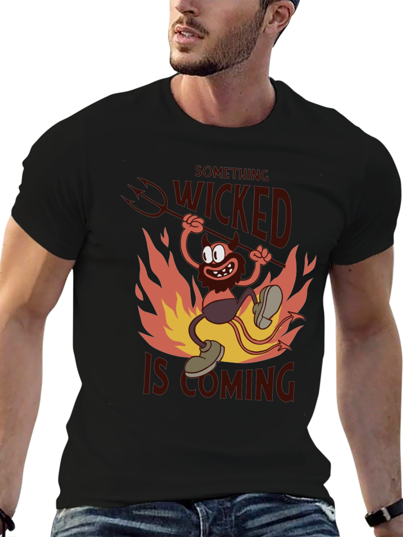 Something Wicked T-Shirt - Devil Cartoon Graphic Tee