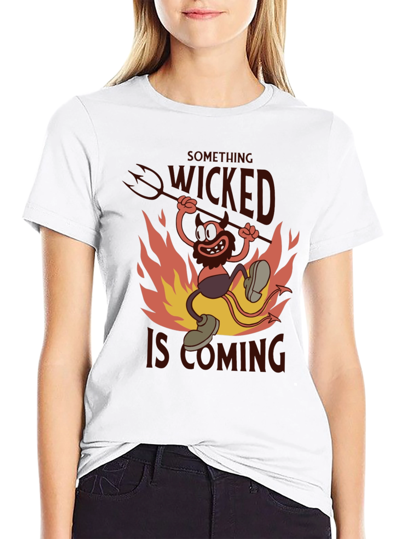 Something Wicked T-Shirt - Devil Cartoon Graphic Tee