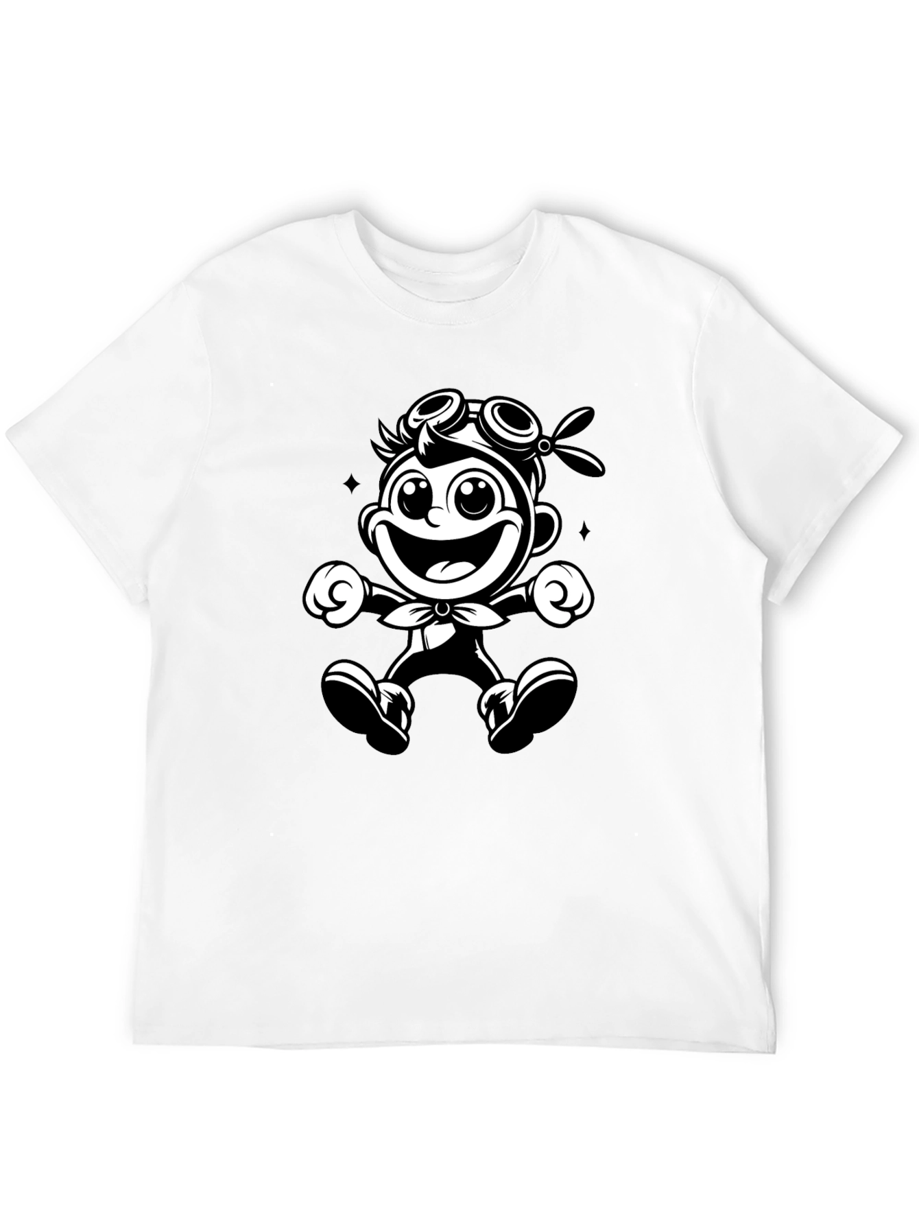 Cartoon Character Black T-Shirt