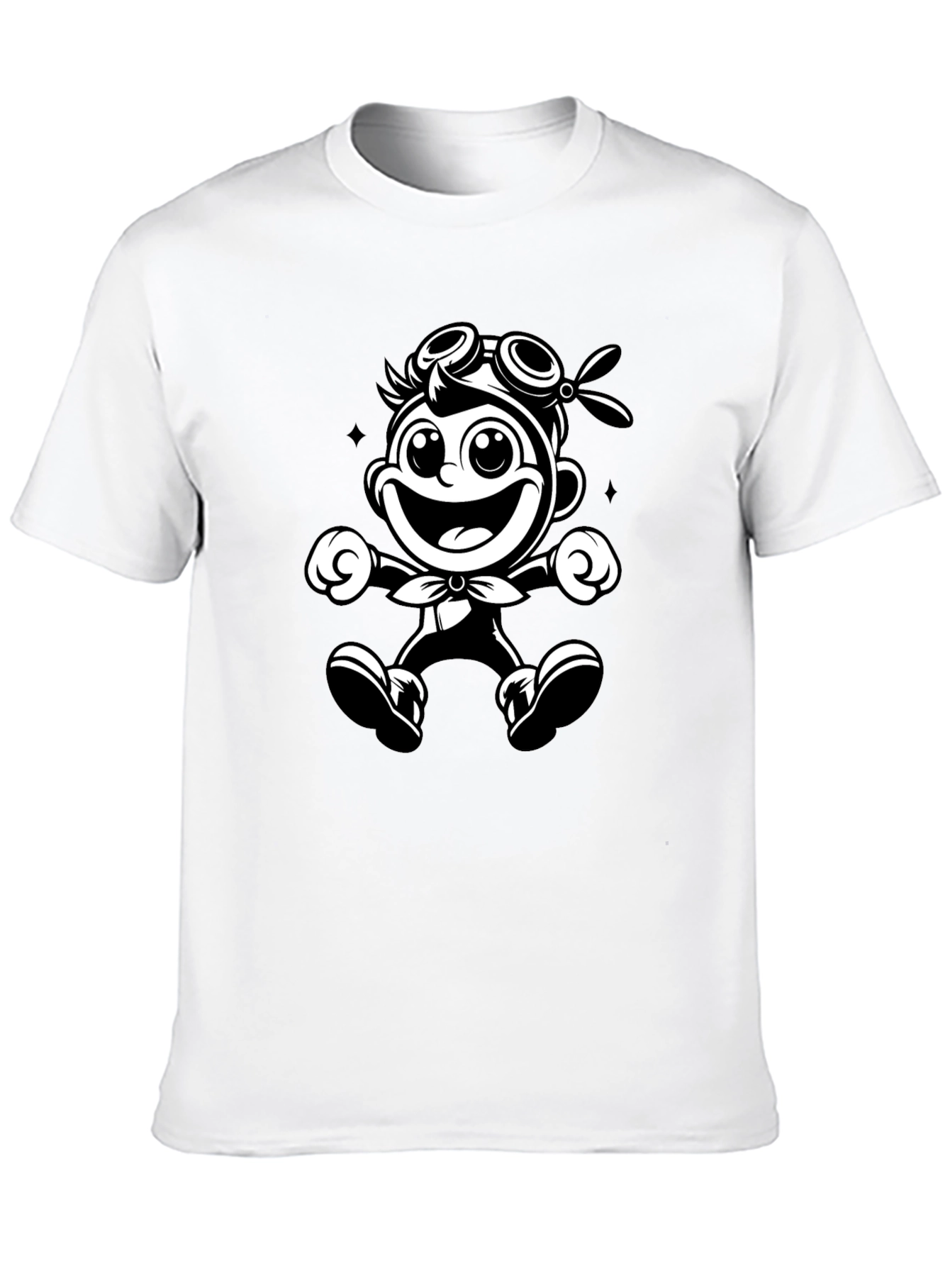Cartoon Character Black T-Shirt