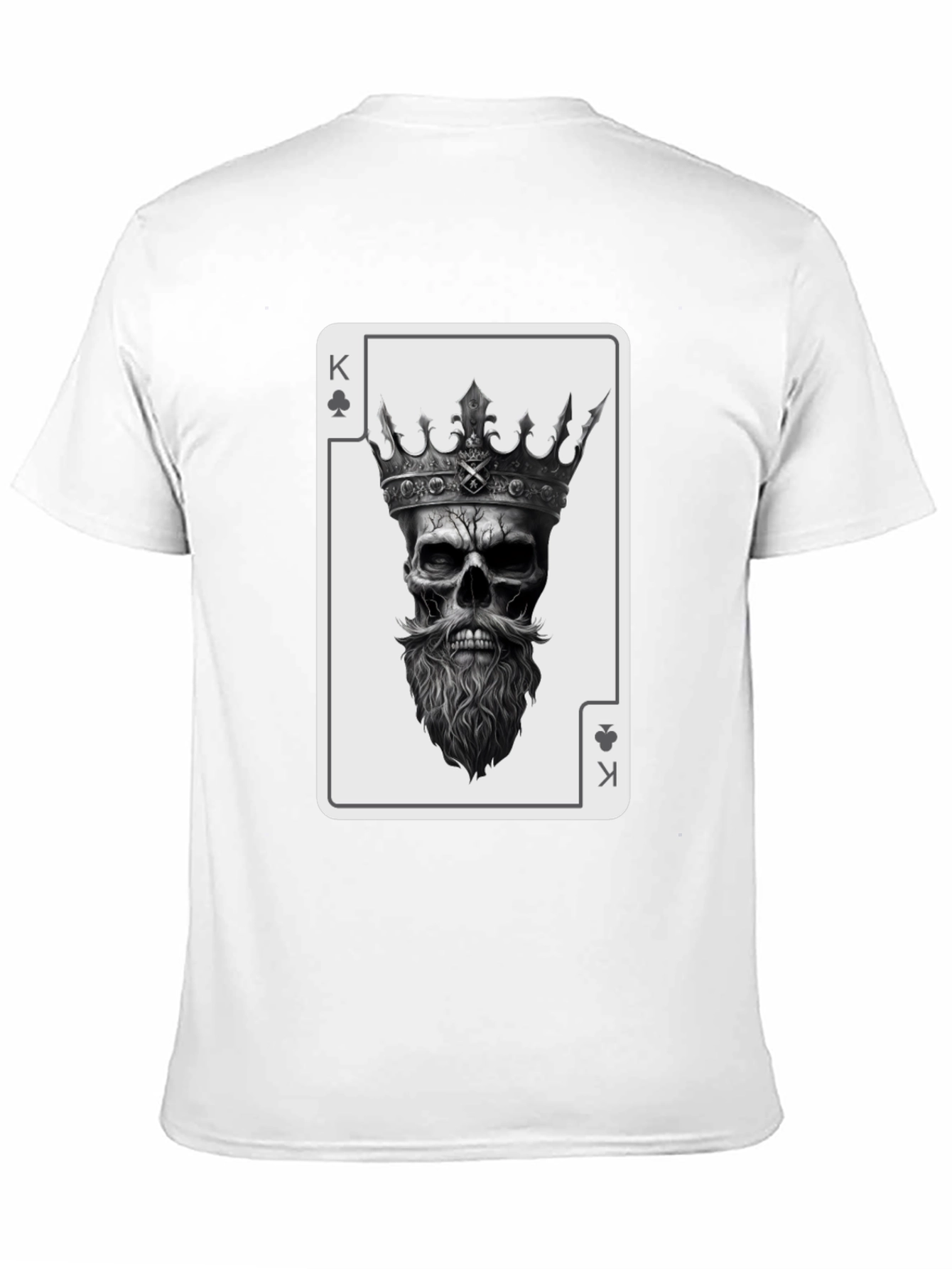 King Skull Card Graphic T-Shirt - Mens Black Tee