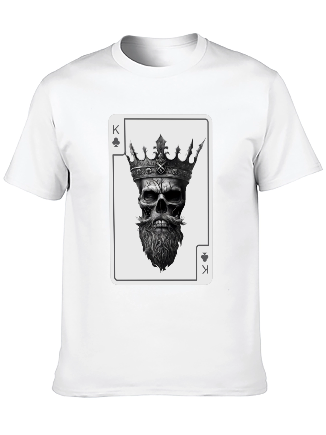 King Skull Card Graphic T-Shirt - Mens Black Tee