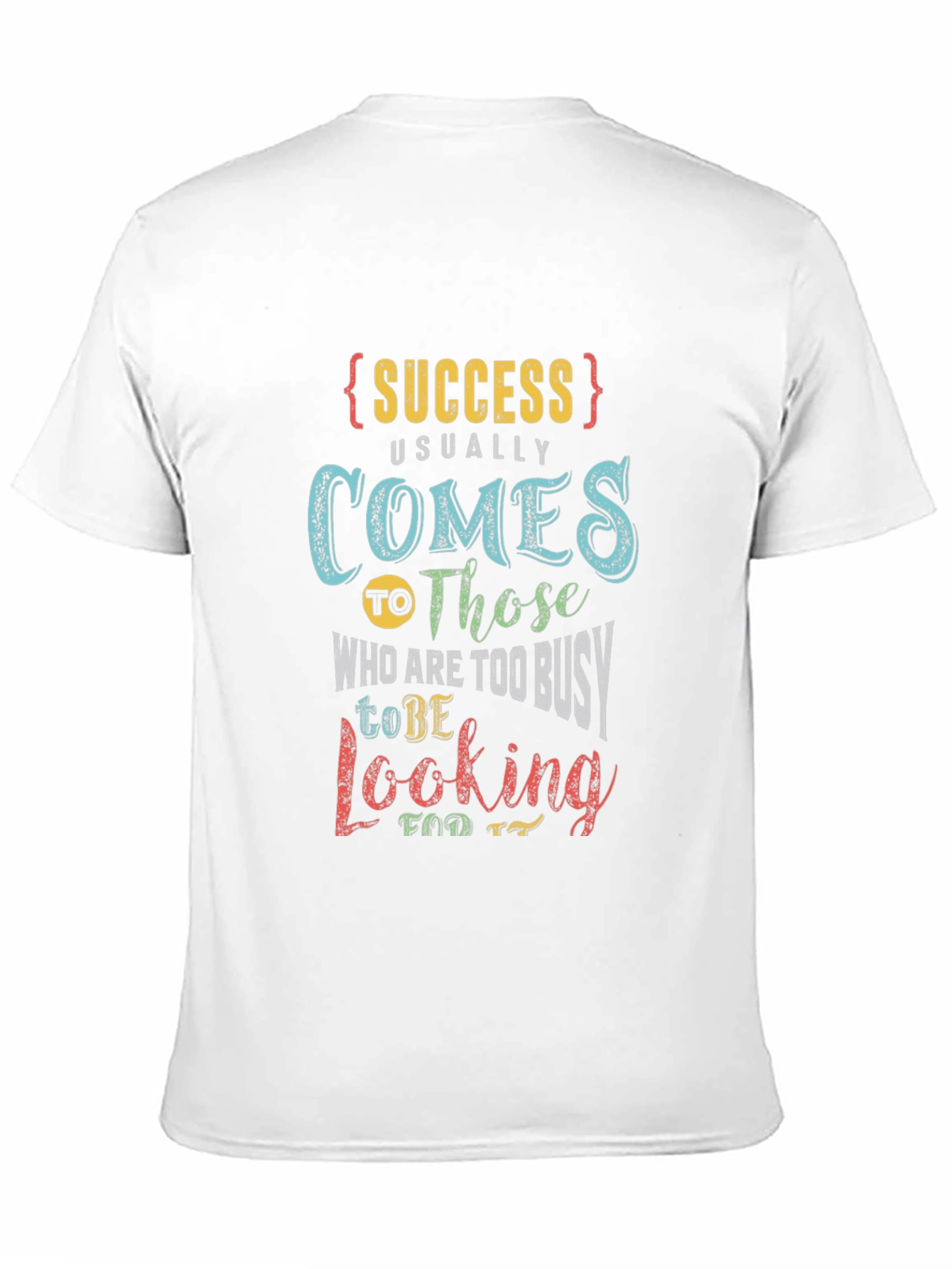 Success Busy Quote Black Graphic T-Shirt