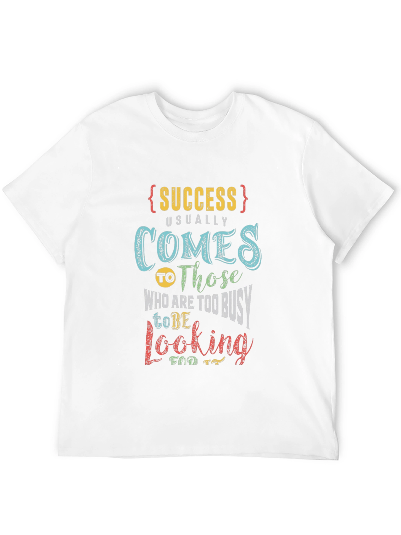 Success Busy Quote Black Graphic T-Shirt