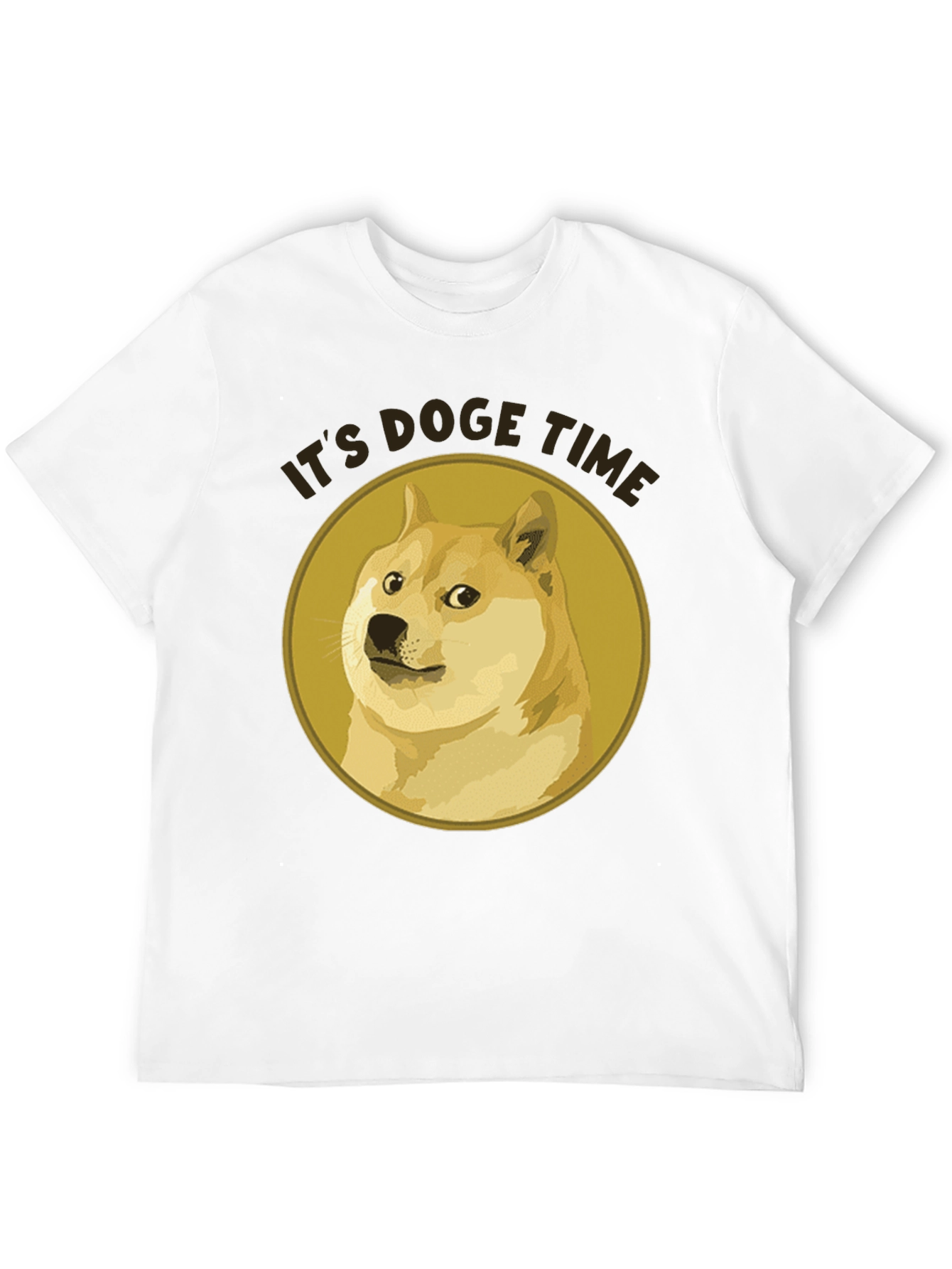 Its Doge Time Graphic Tee - Black Cotton T-Shirt