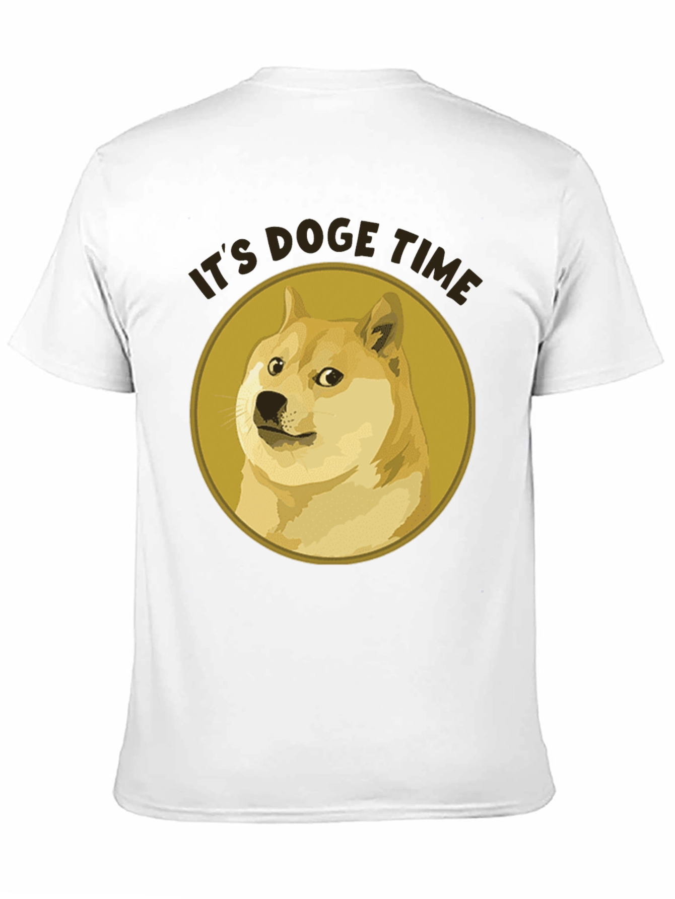 Its Doge Time Graphic Tee - Black Cotton T-Shirt