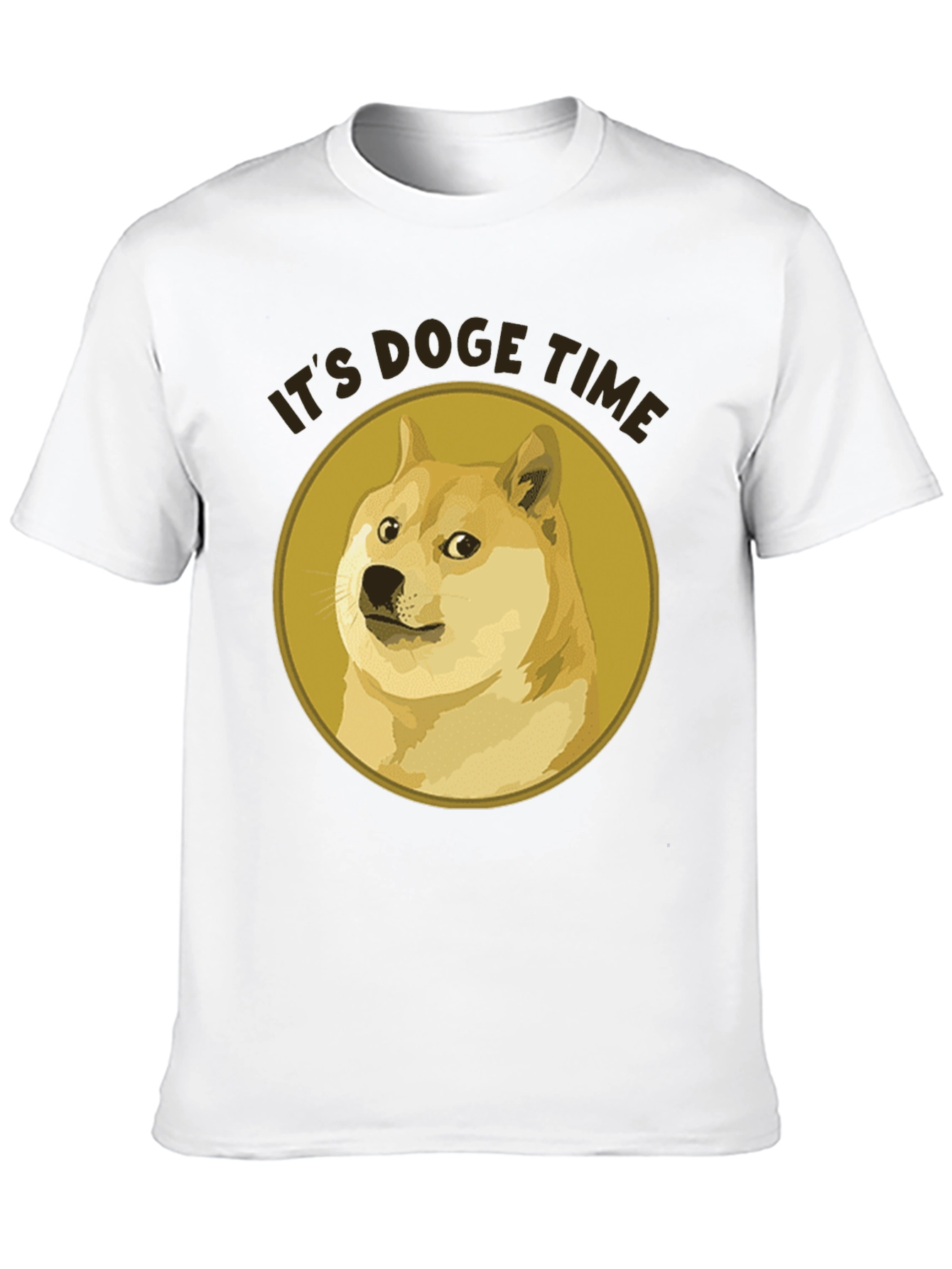 Its Doge Time Graphic Tee - Black Cotton T-Shirt