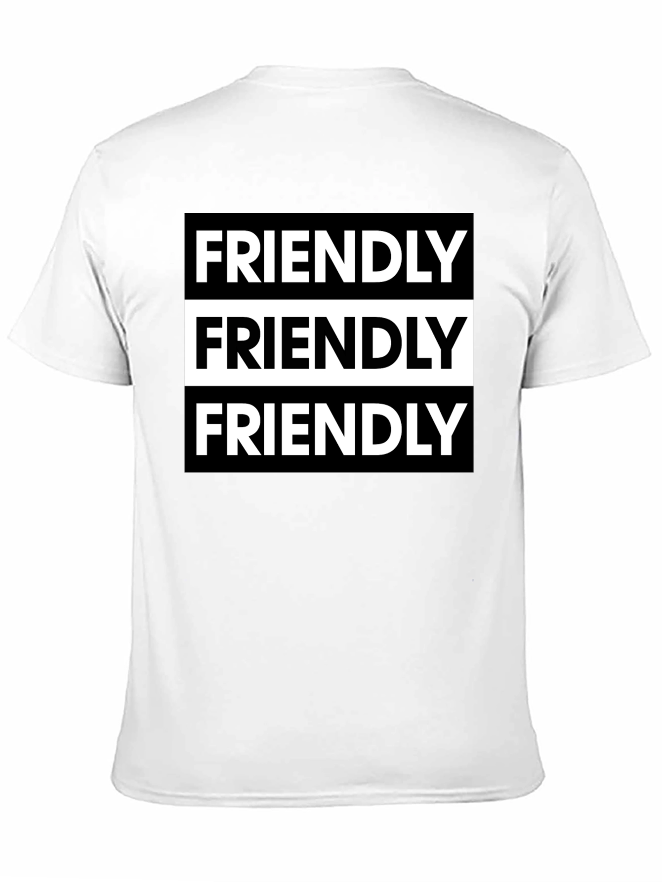 Friendly Graphic Tee - Modern Black T-Shirt