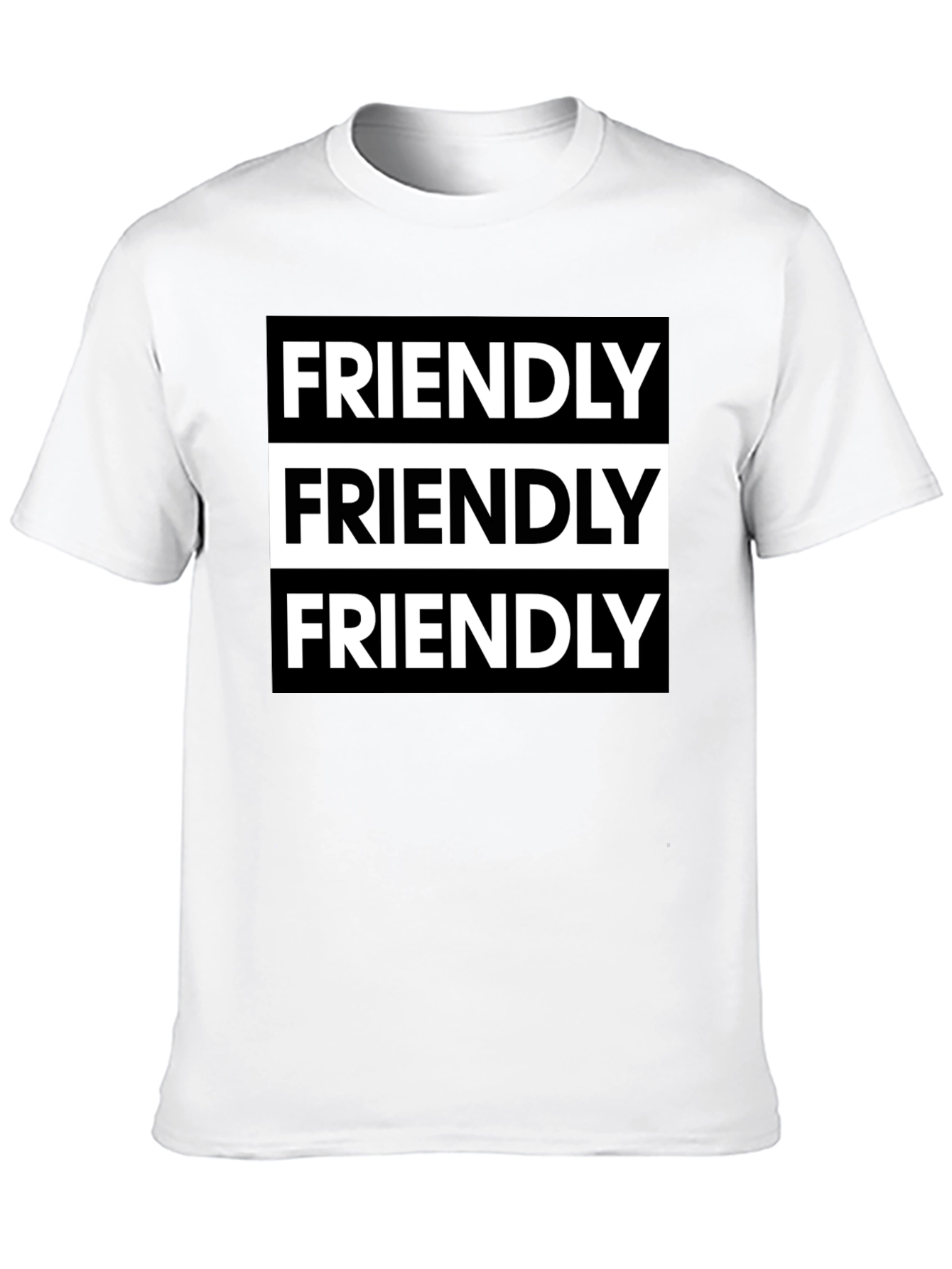 Friendly Graphic Tee - Modern Black T-Shirt