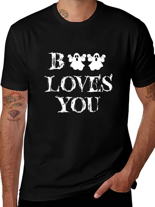 Boo Loves You Graphic T-Shirt - Halloween Edition
