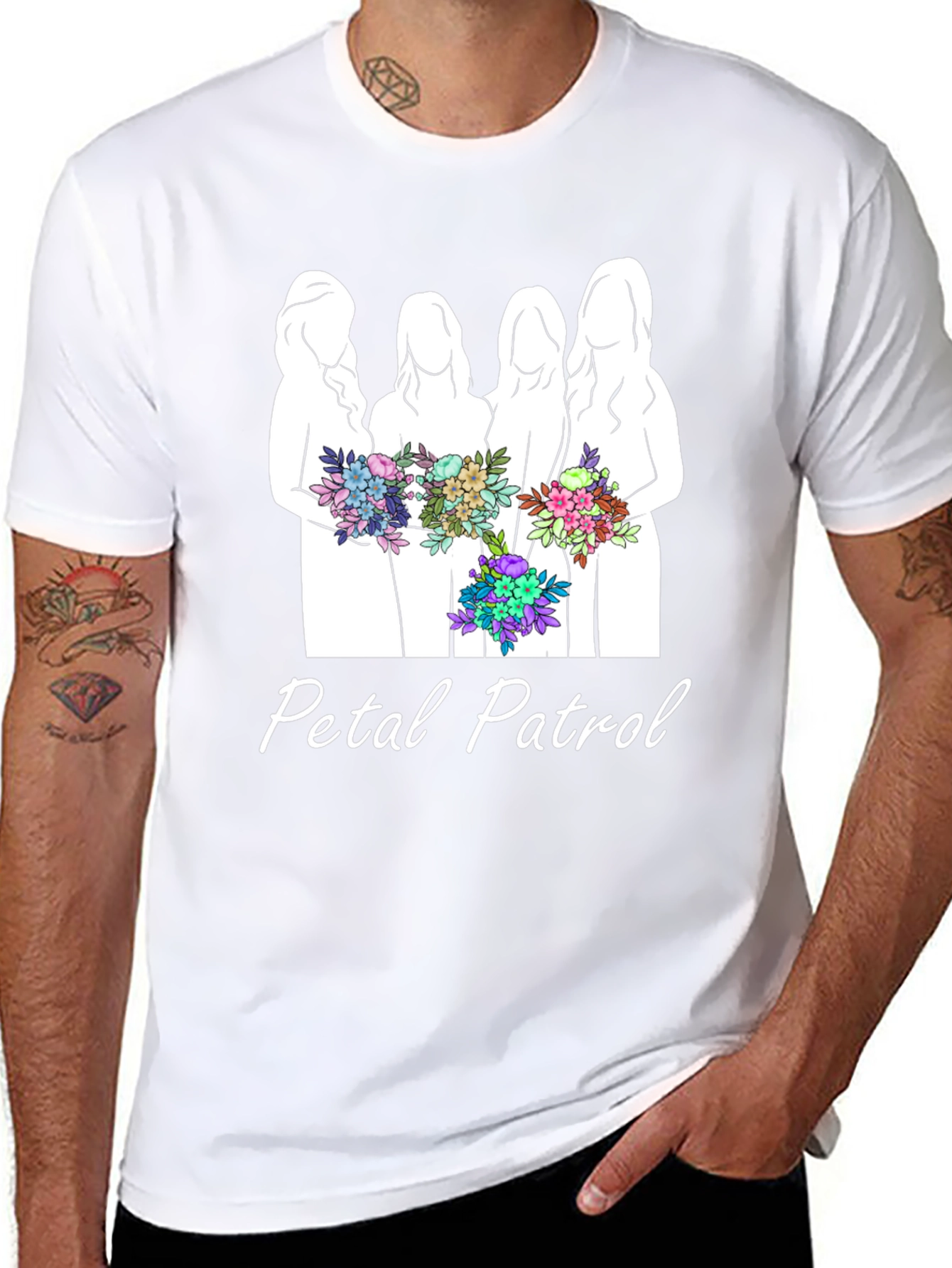 Petal Patrol Graphic T-Shirt - Bridal Party Tee
