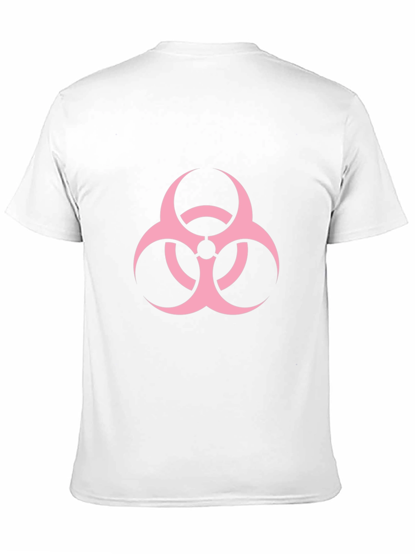 Biohazard Pink Graphic T-Shirt - Black Cotton Casual Tee