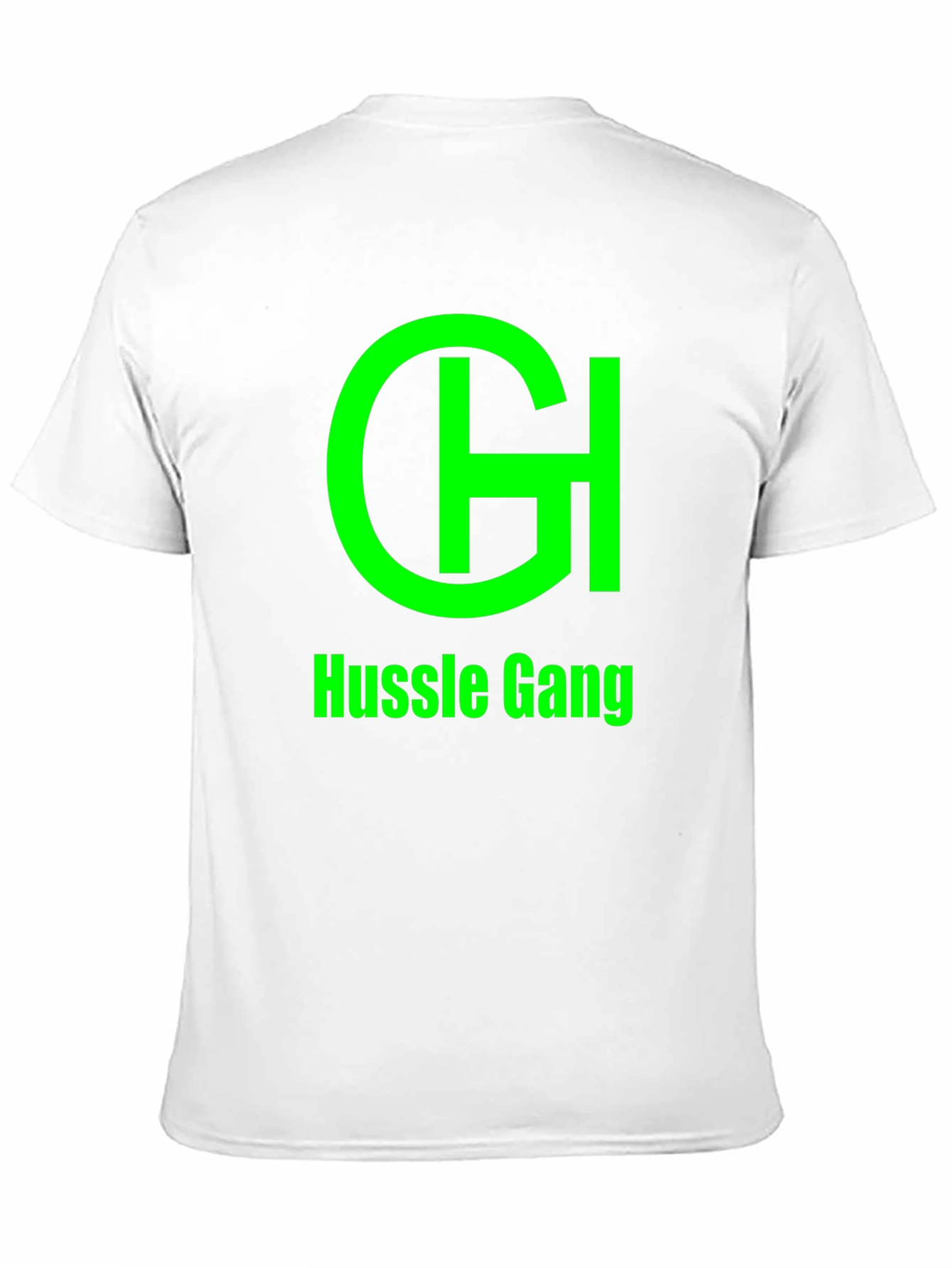 Hussle Gang Black T-Shirt - Green Graphic Print
