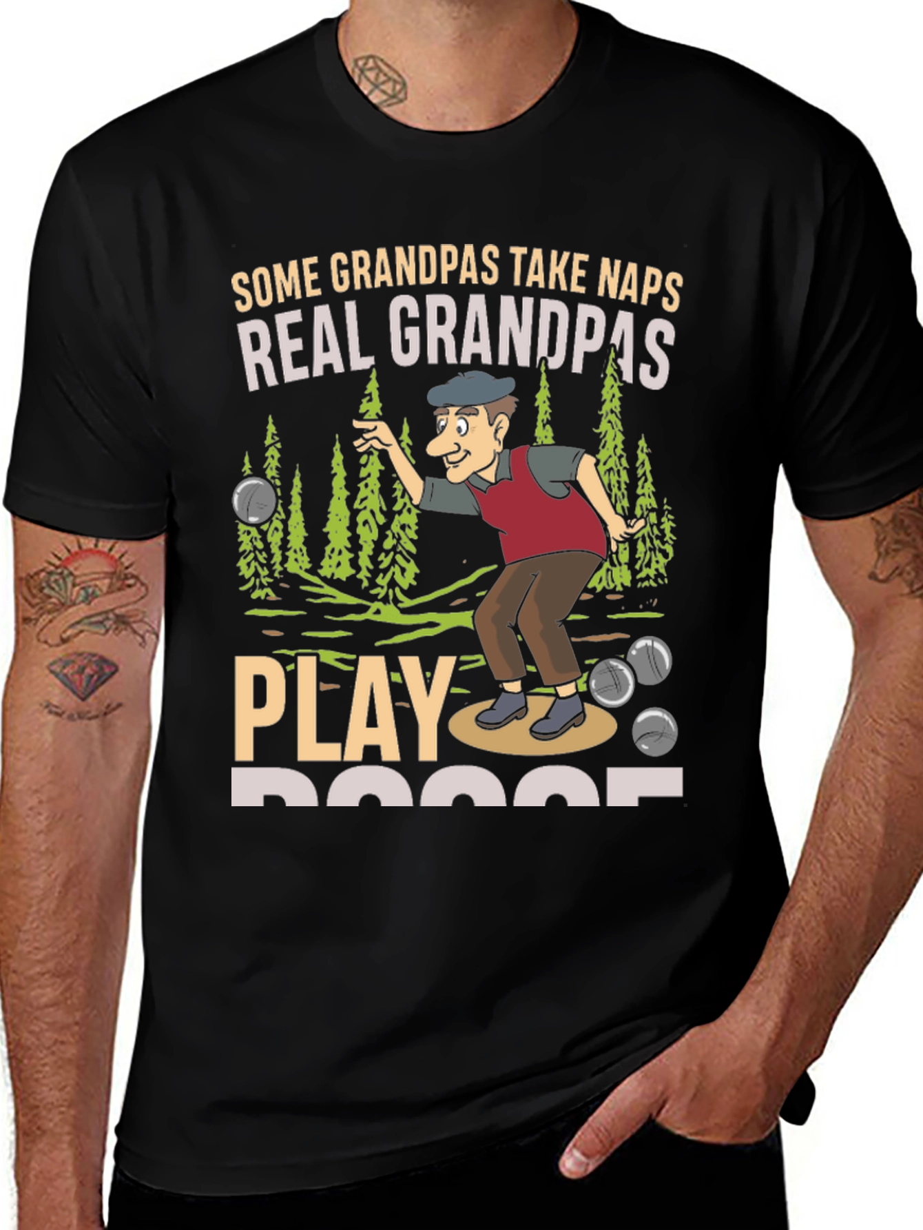 Funny Grandpas Bocce Ball T-Shirt