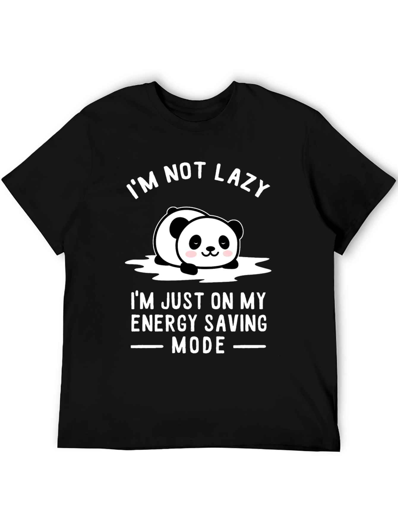 Lazy Panda Energy Saving Mode Graphic T-Shirt