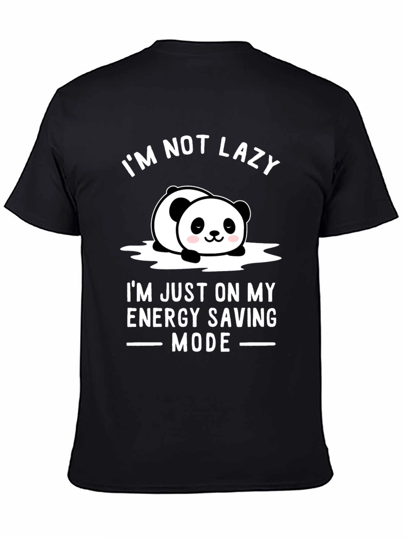 Lazy Panda Energy Saving Mode Graphic T-Shirt