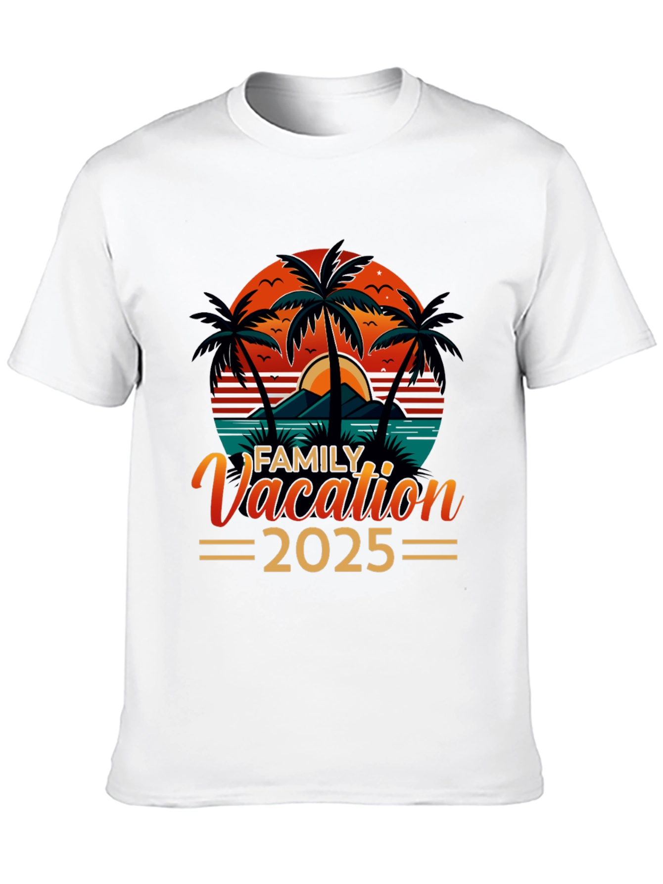 Family Vacation 2025 Black T-Shirt